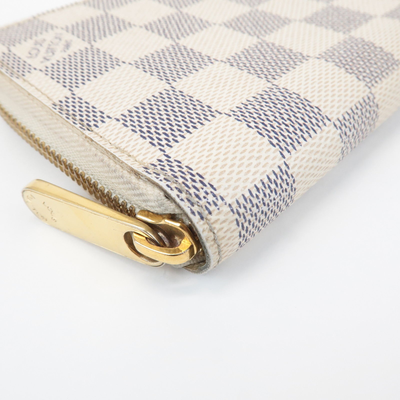 Louis Vuitton Damier Azur Round Zippy Wallet Long Wallet N60019 Used