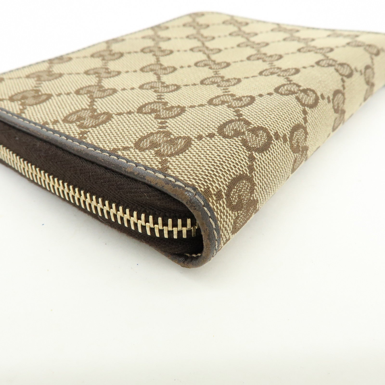 GUCCI Gucciori Leather GG Canvas Agenda Cover Beige Brown 233152