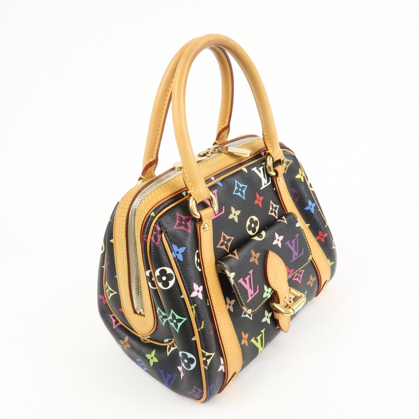 Louis Vuitton Monogram Multicolor Priscilla Hand Bag Noir M40097