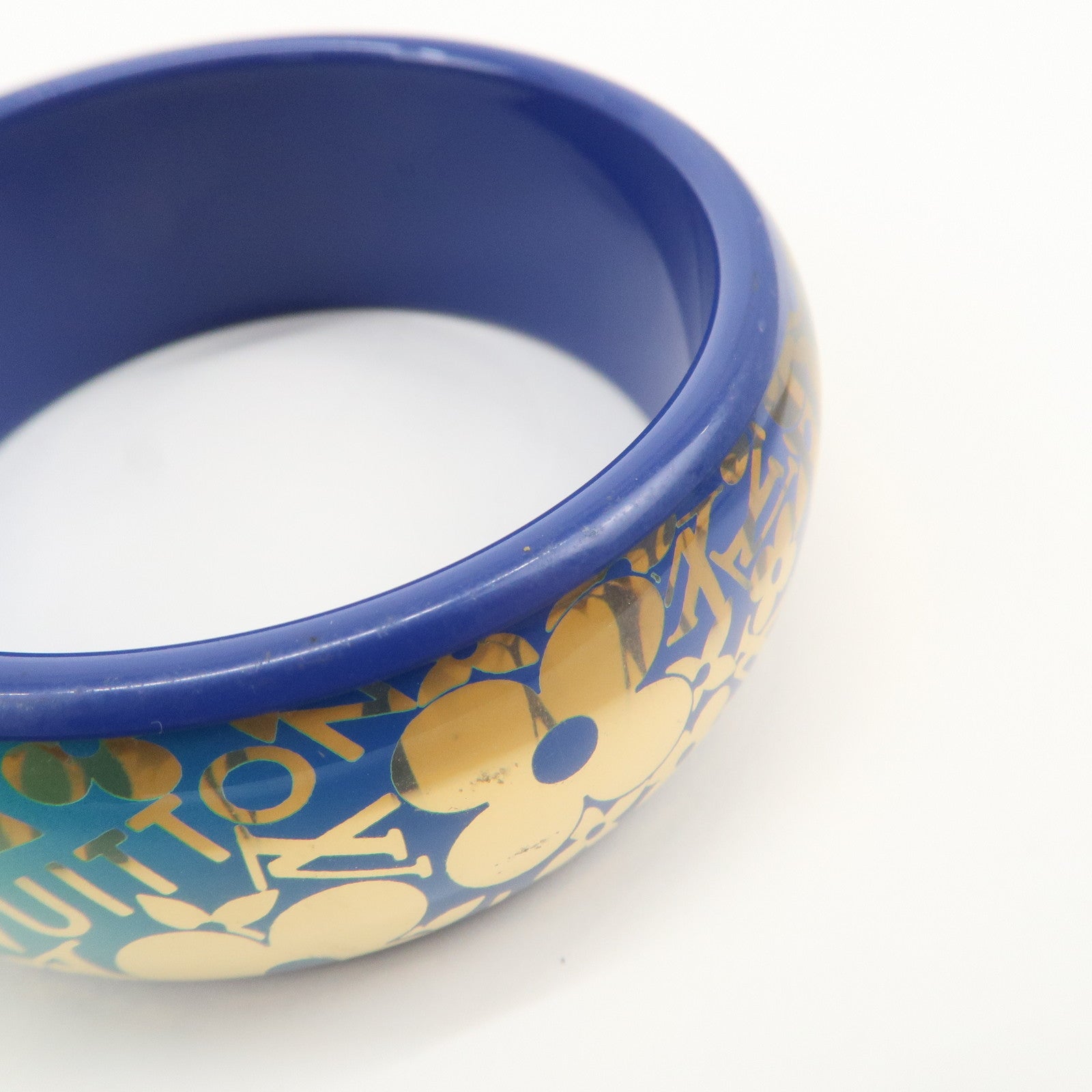 Louis Vuitton Tropical Cocktail GM Resin Bracelet Blue Gold