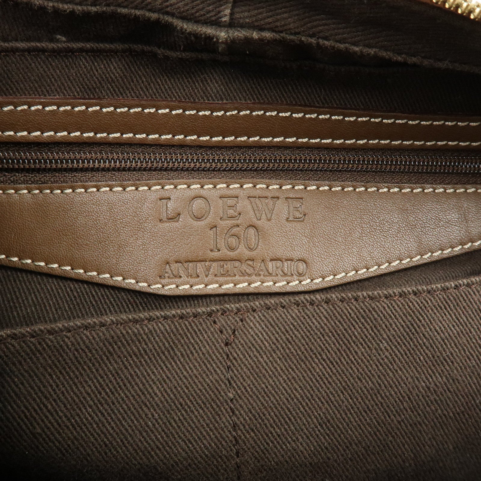 LOEWE Senda Suede Leather Shoulder Hand Bag 160ANIVERSARIO Brown