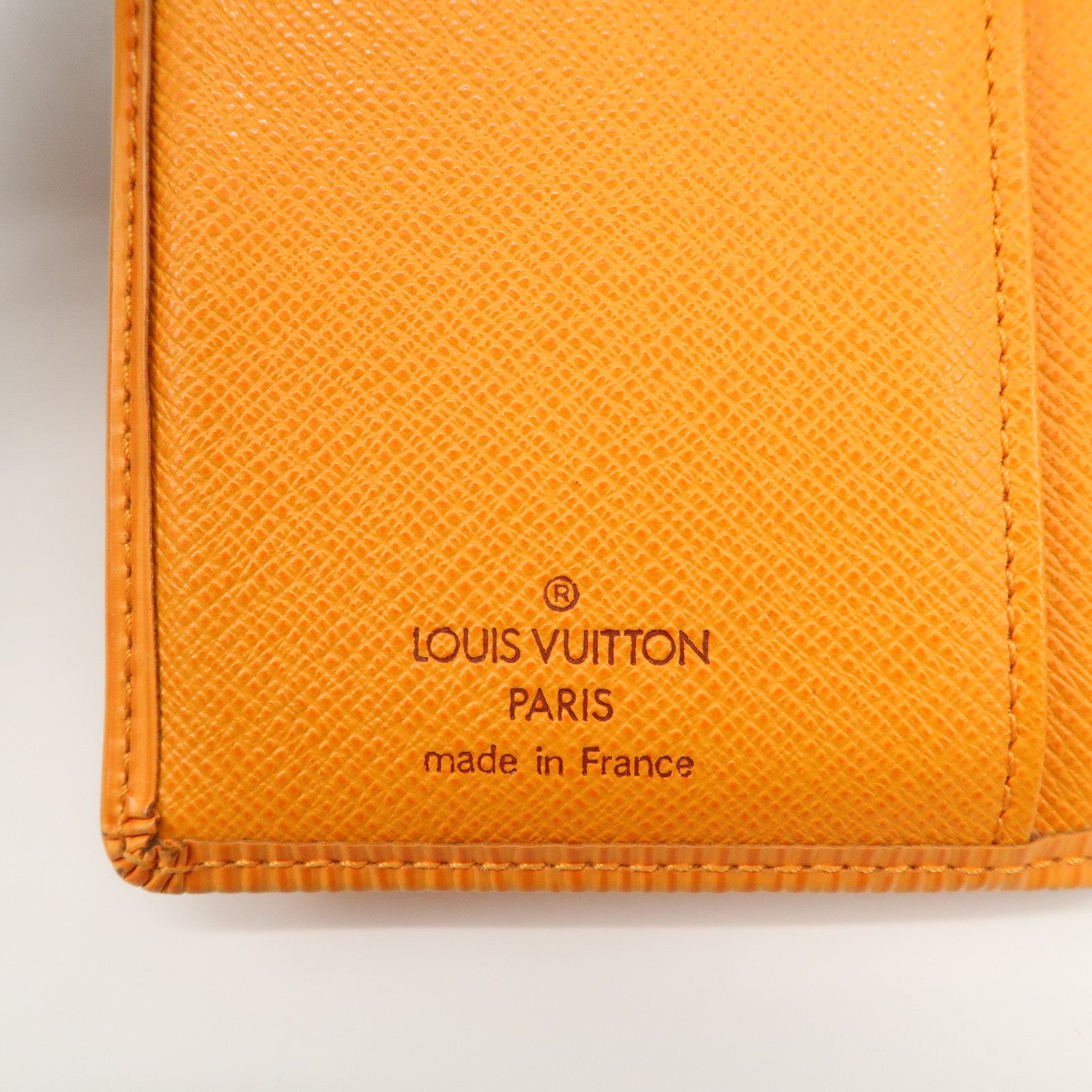 Louis Vuitton Epi Porte Monnaie Viennois Bi-Fold Wallet Mandarin Orange Used