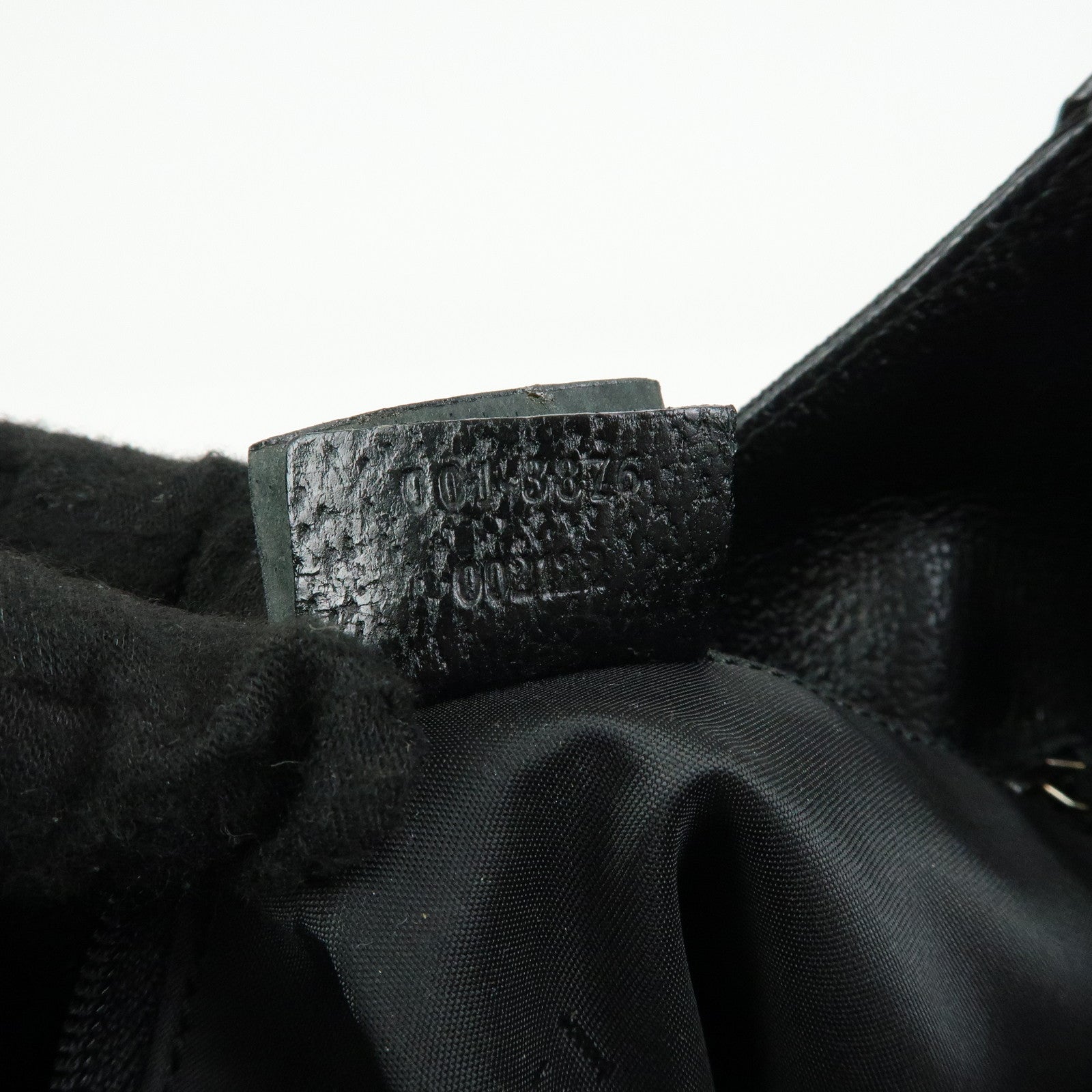 GUCCI Jackie Nylon Leather Shoulder Bag Hand Bag Black 001・3876