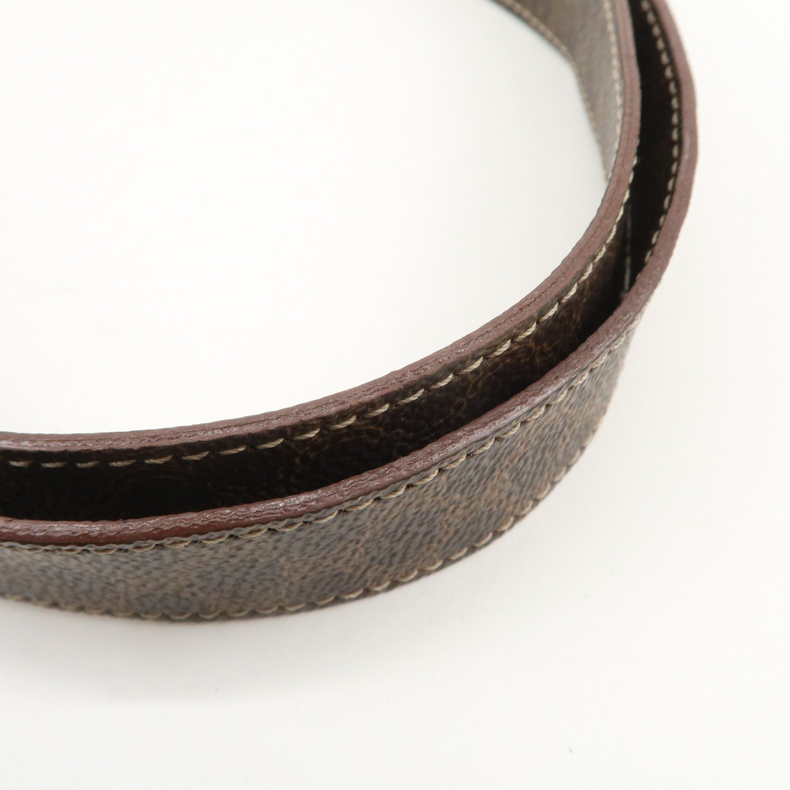 CELINE Macadam PVC Coating Canvas Tote Bag Shoulder Bag Brown