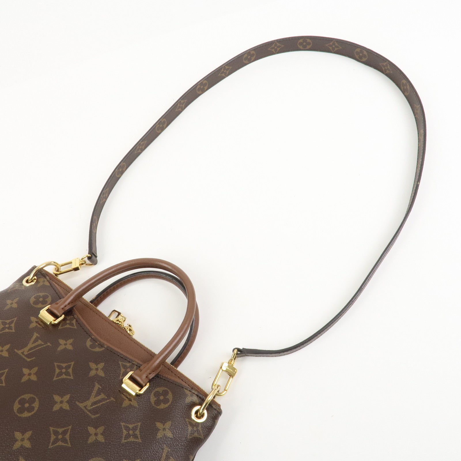 Louis Vuitton Monogram Pallas BB 2Way Bag Hand Bag Brown M43235