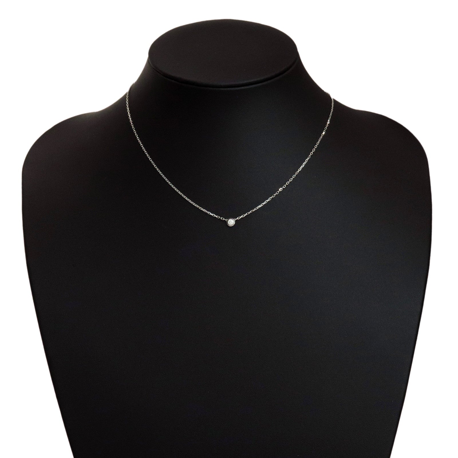 Cartier Diamant Leger Necklace SM 0.09ct K18WG 750WG D'amour