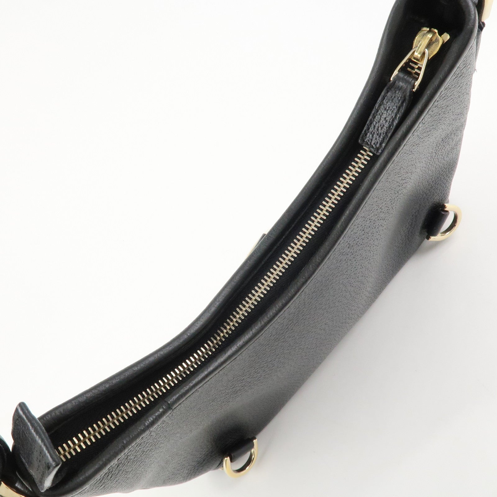 GUCCI Abbey GG Canvas Leather Shoulder Bag Black 130738