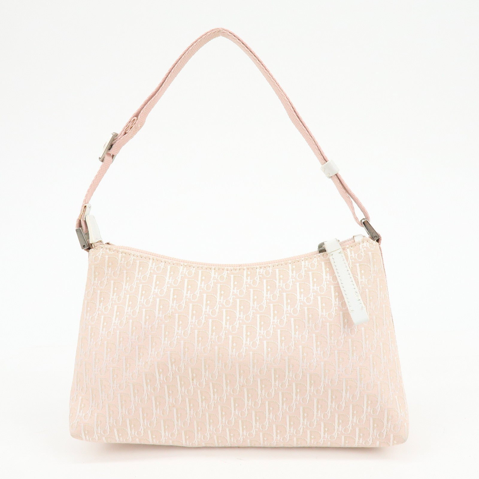 Christian Dior Trotter Canvas Leather Shoulder Bag Hand Bag Pink