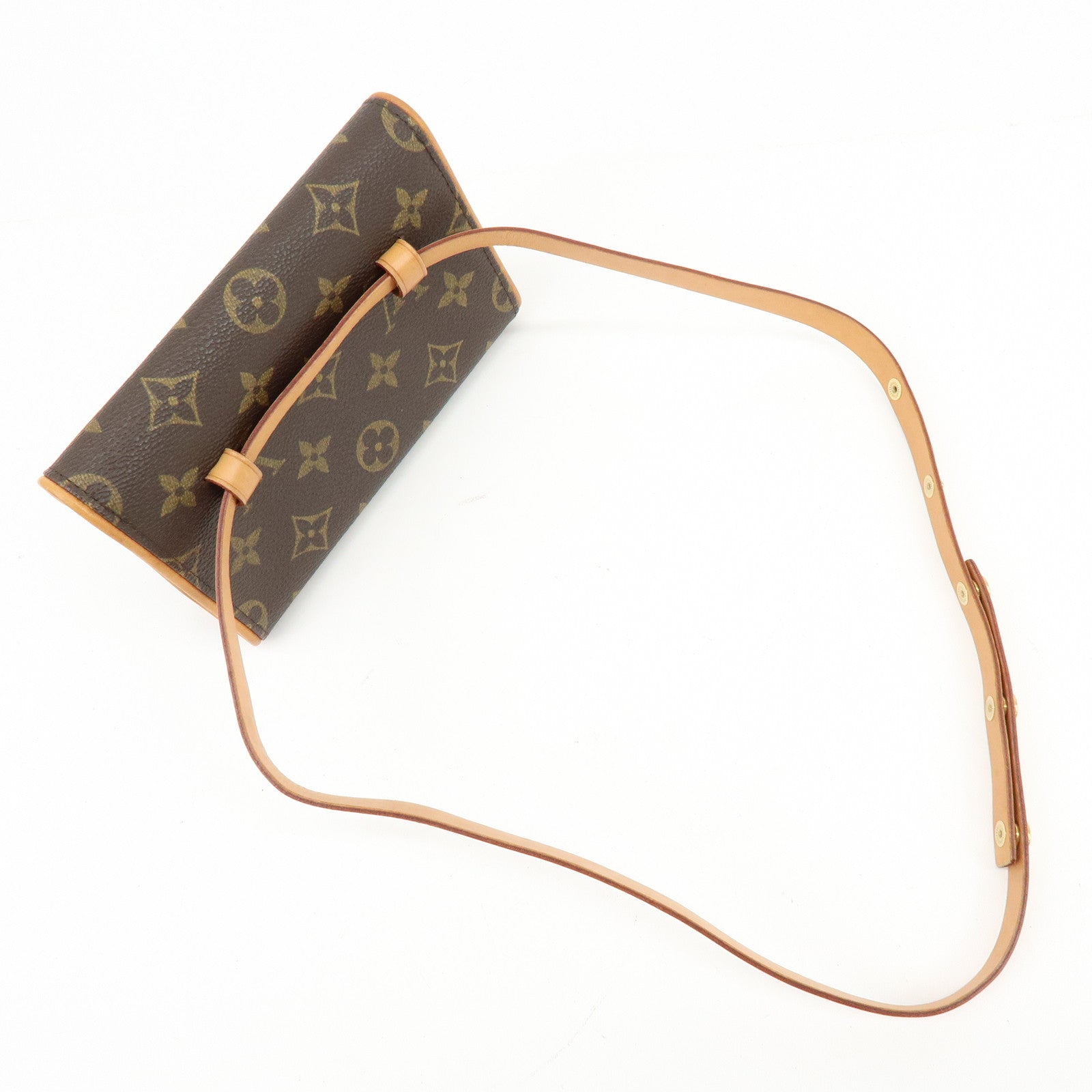 Louis Vuitton Monogram Pochette Florentine Waist Bag Belt XS M51855