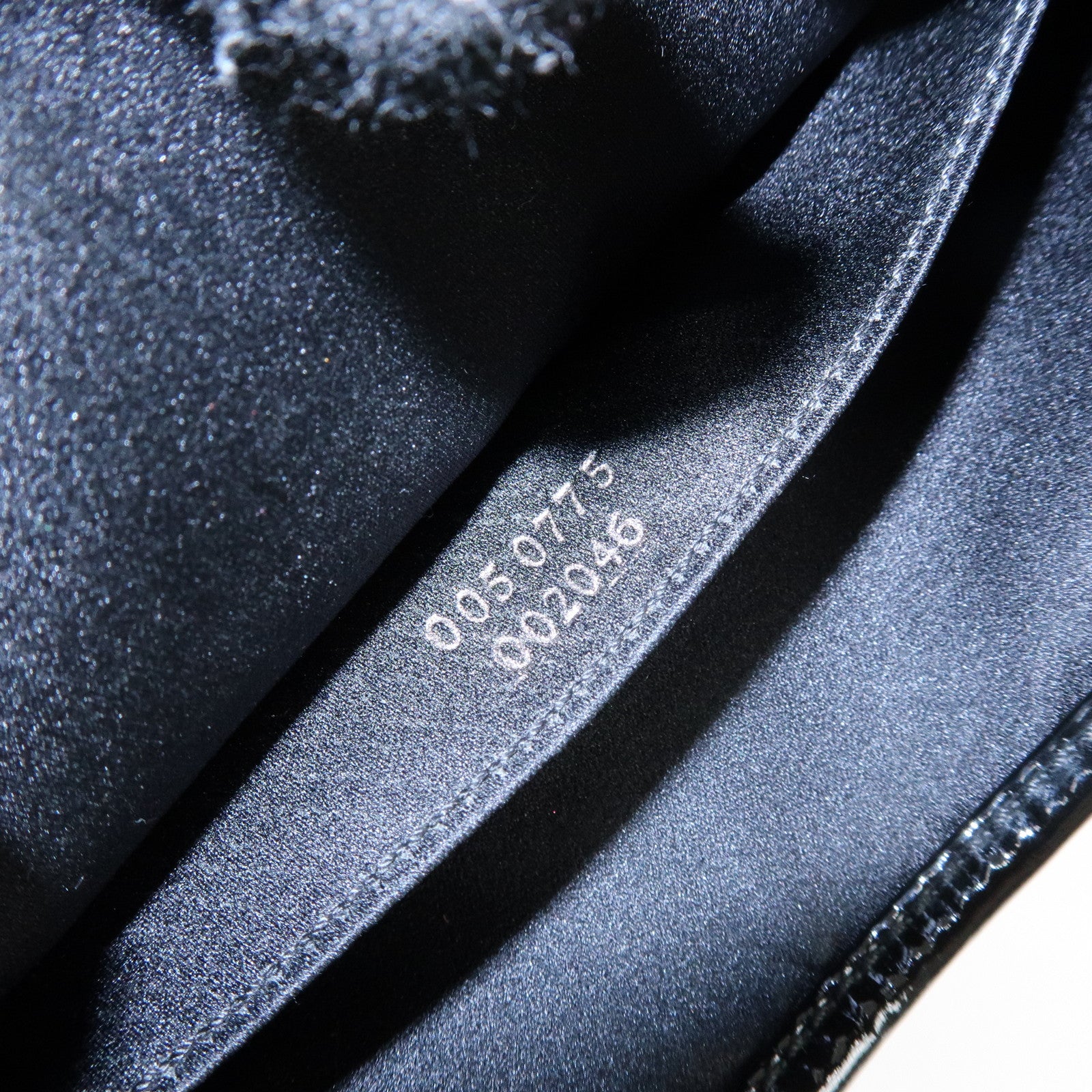 GUCCI Jackie Nylon Patent Leather Hand Bag Black 005・0775