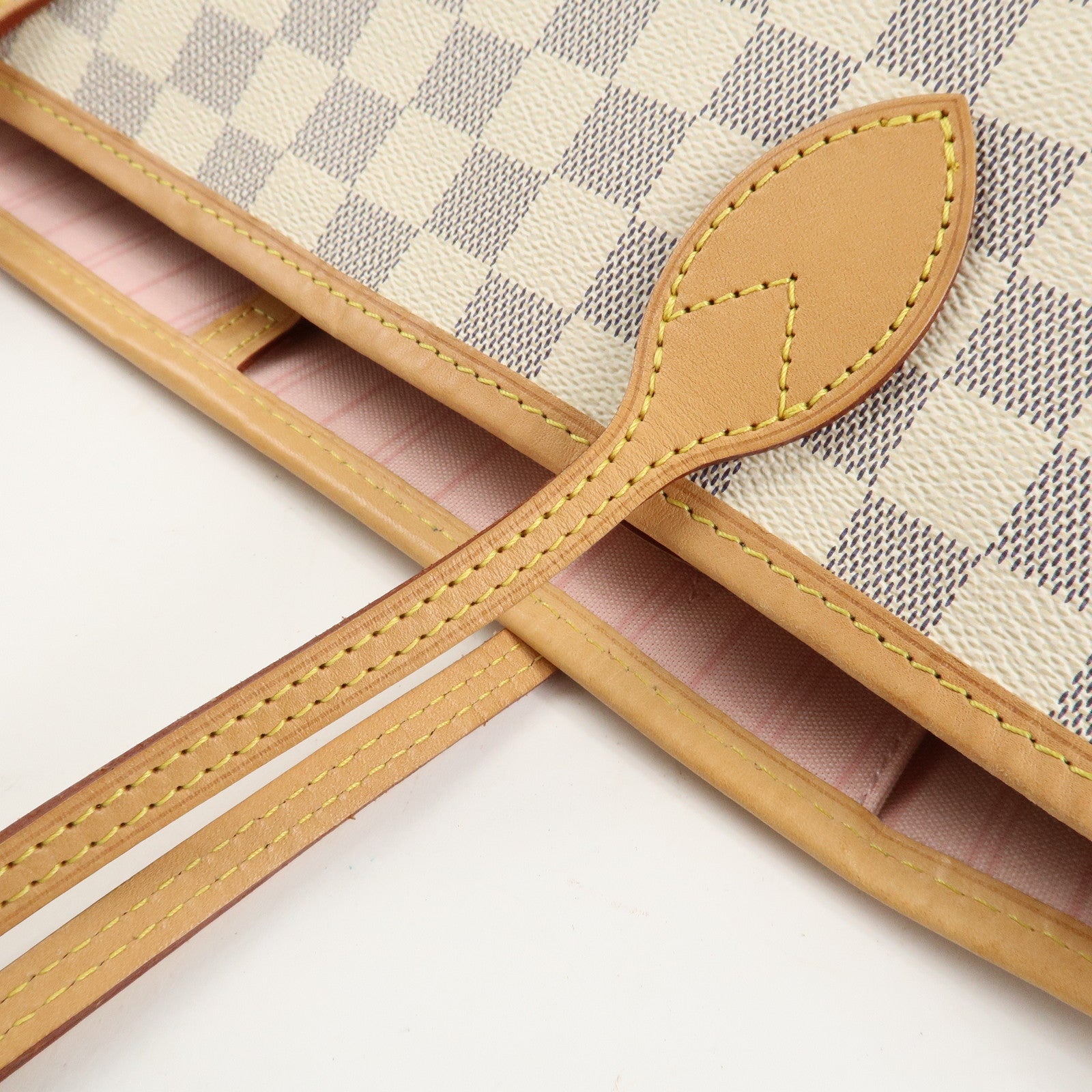 Louis Vuitton Damier Azur Neverfull MM Rose Ballerine N41605 Used