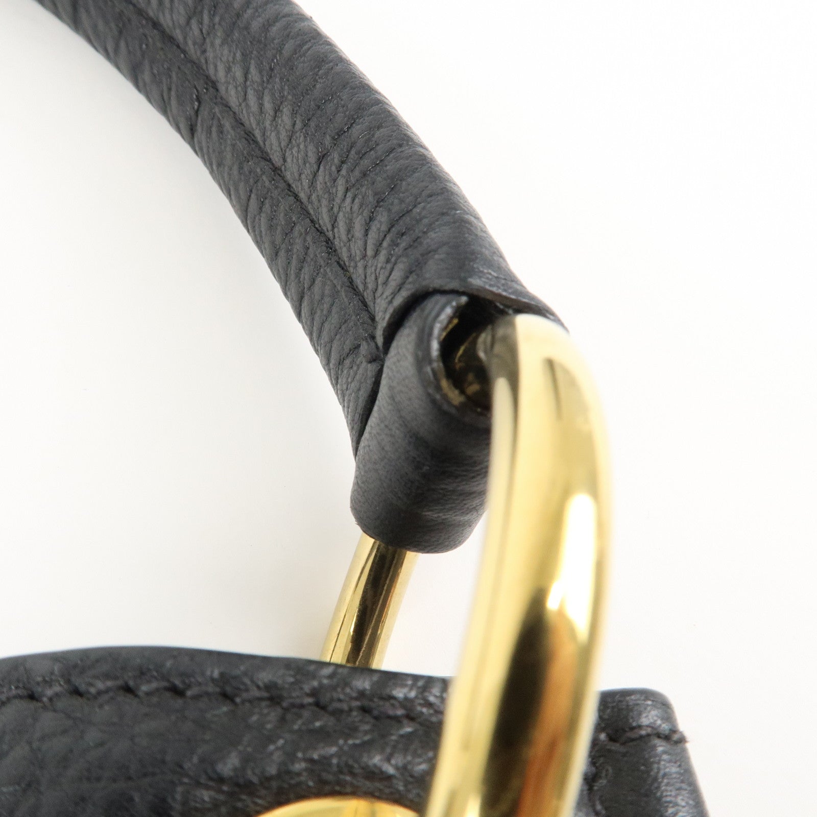 PRADA VITTELLO PHOENIX Triangle Logo Leather Shoulder Bag Black 1BC051 Used