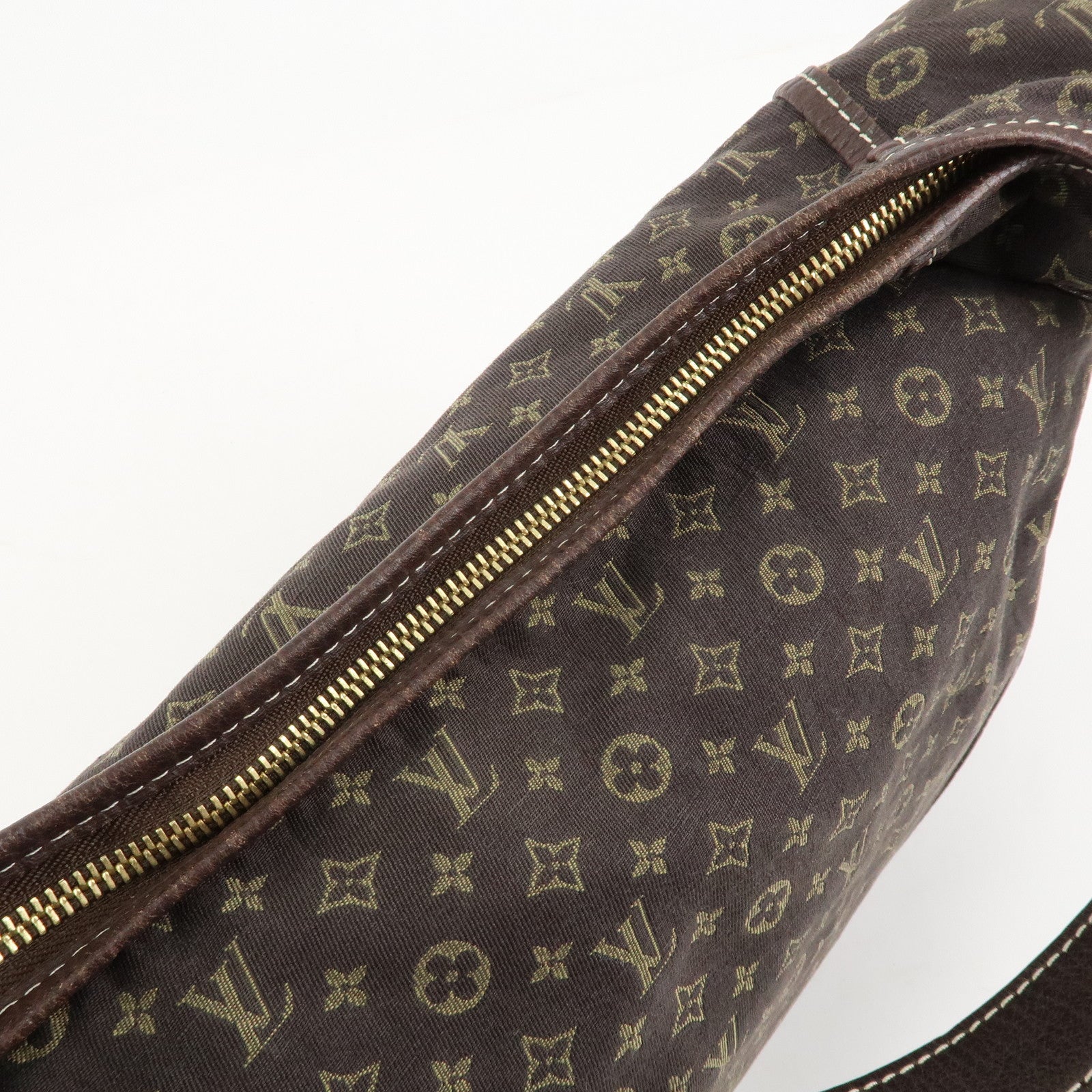 Louis Vuitton Monogram Mini Lin Manon MM Shoulder Bag Ebene M95619 Used