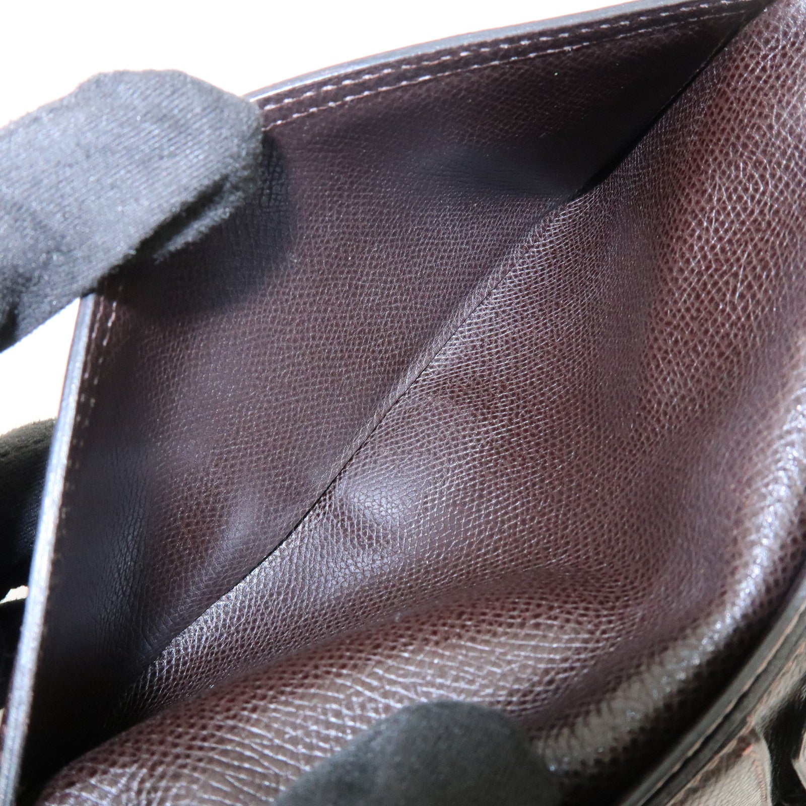 HERMES Béarn Classic Courchevel Long Wallet P Stamped Dark Brown