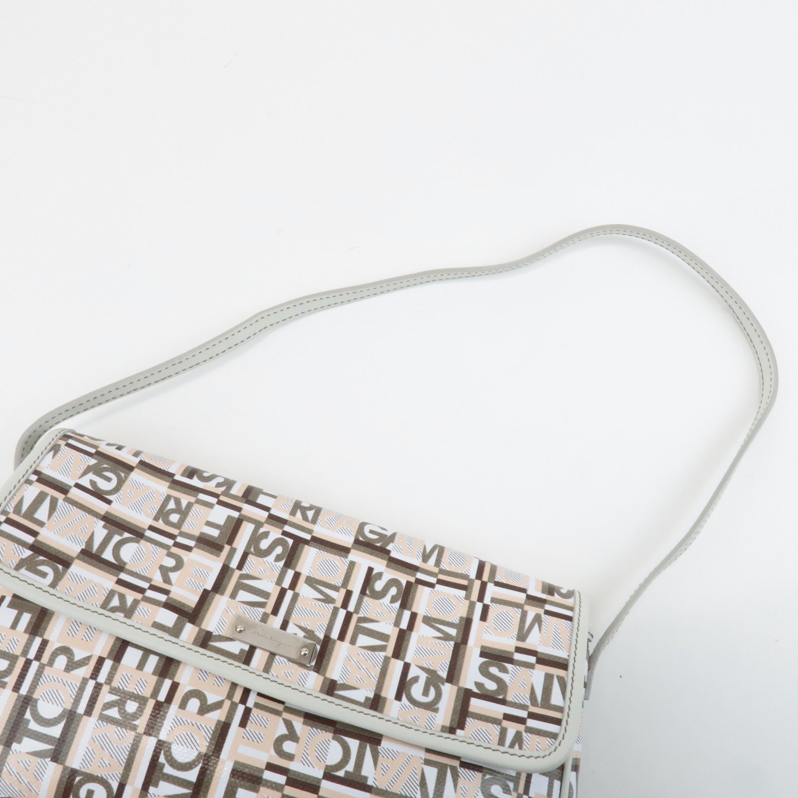 Ferragamo Leather PVC Accessoires Pouch Shoulder Bag Multicolor Used