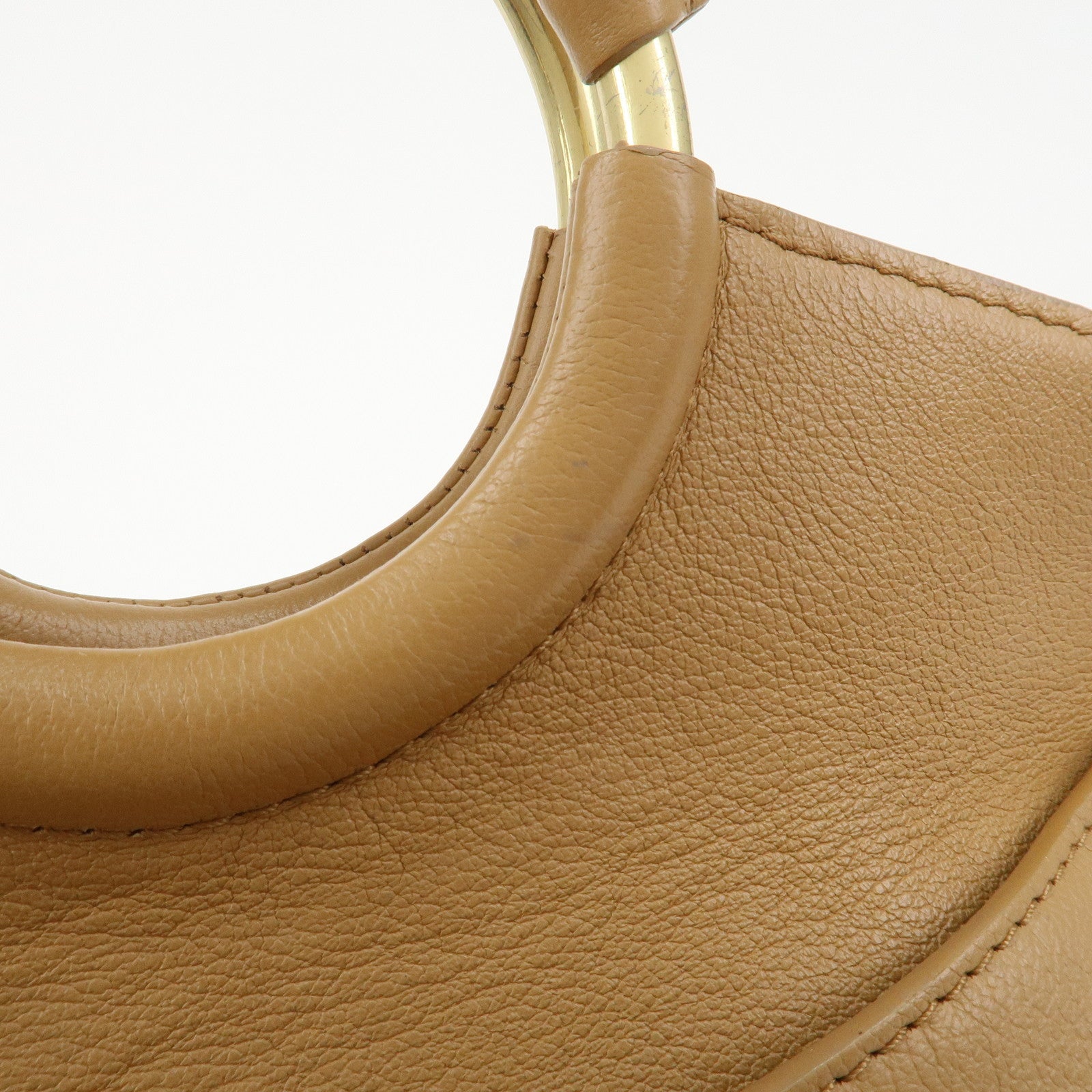 Chloe See by Chloe Leather 2Way Bag Hand Bag Shoulder Bag Beige