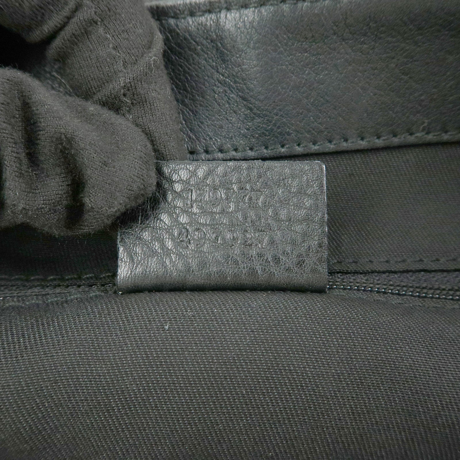 GUCCI GG Canvas Leather Shoulder Bag Hand Bag Black 179777