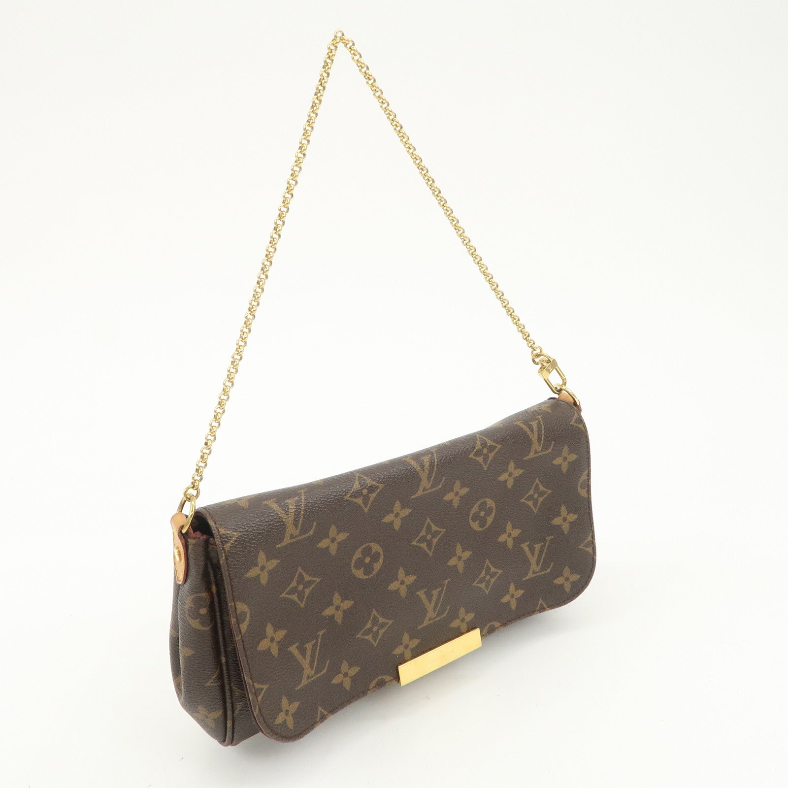 Louis Vuitton Monogram Favorite MM Shoulder Bag Brown M40718