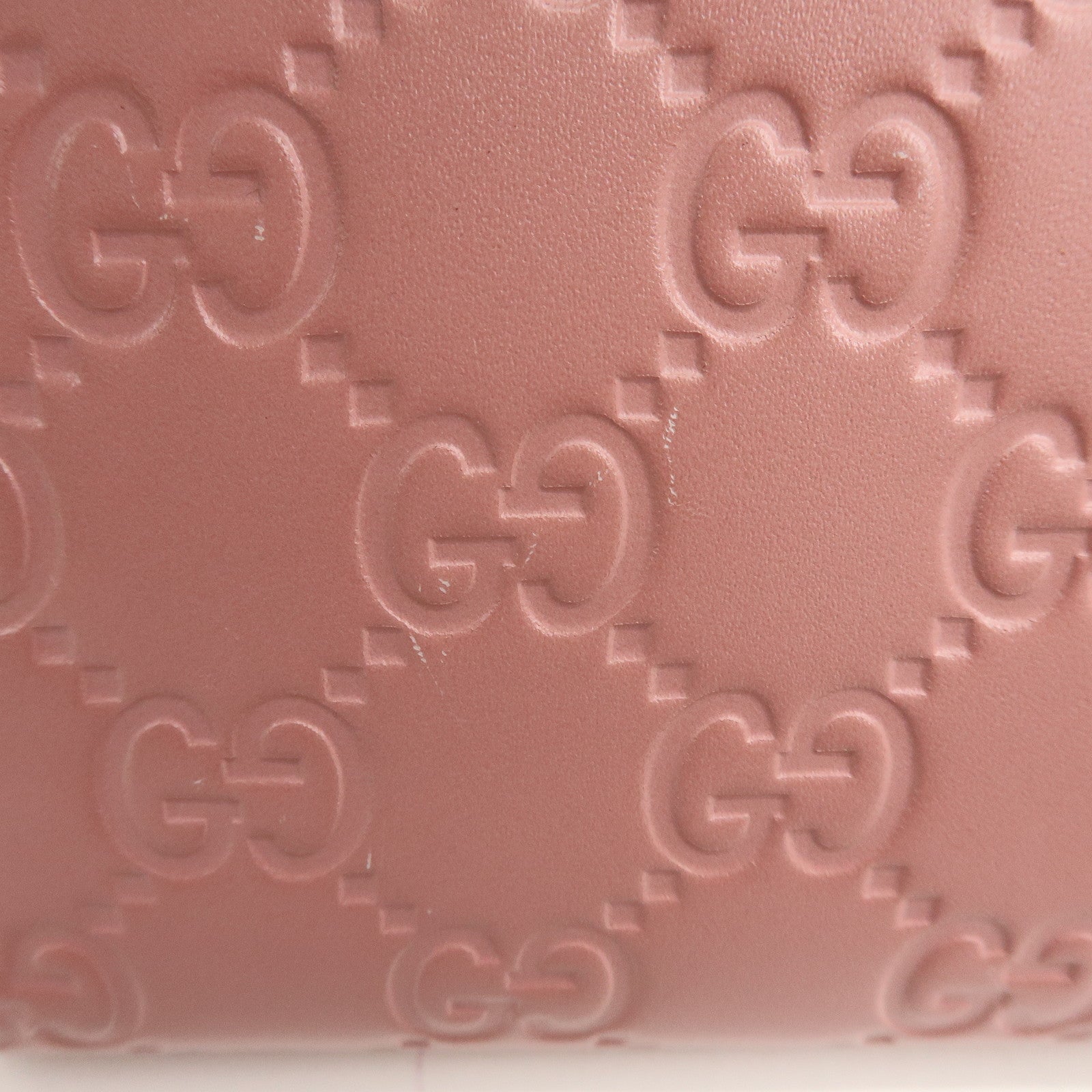GUCCI Guccissima Leather Icon Zip Around Long Wallet Pink 410102