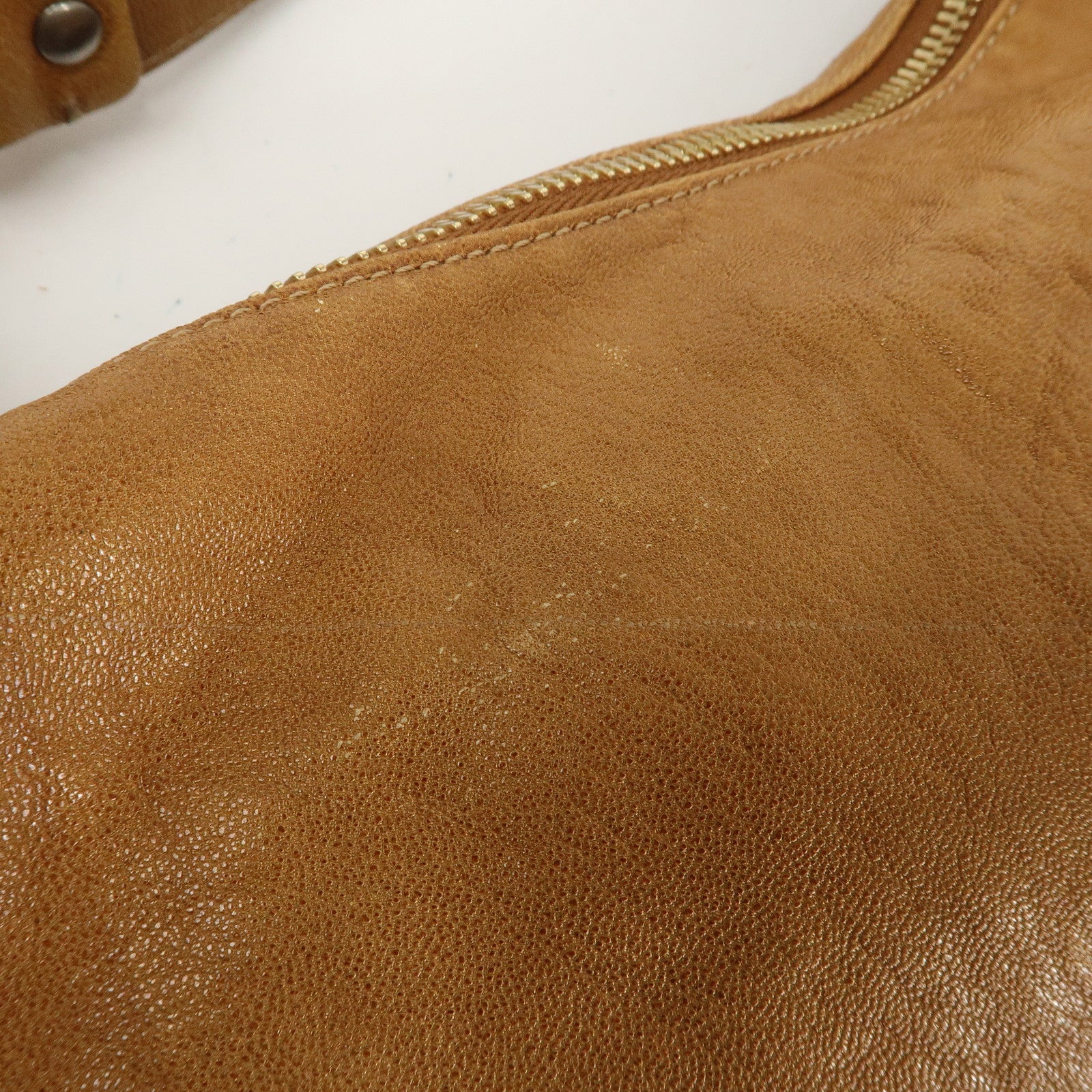 JIMMY CHOO Zodiac Sky Bag Leather Shoulder Bag Light Brown