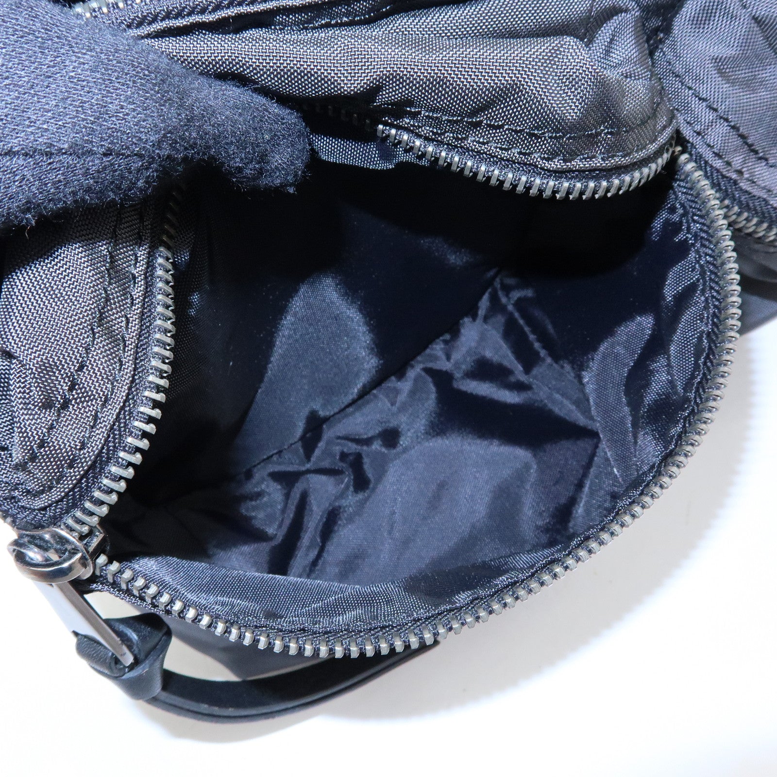 Dolce & Gabbana Nylon Leather Waist Bag Body Bag Black