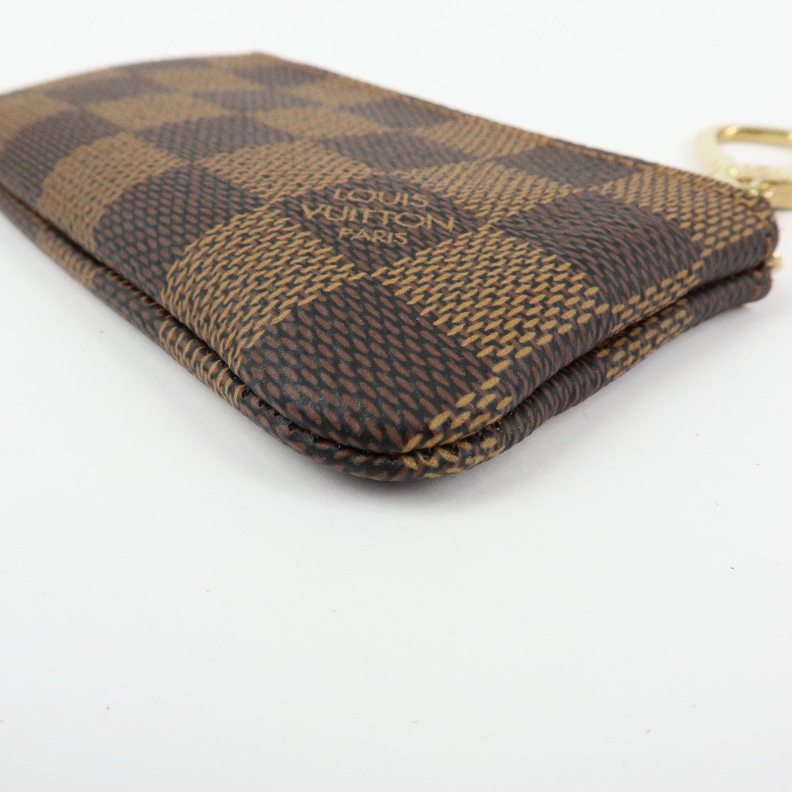 Louis Vuitton Damier Canvas Pochette Cles Coin Case Brown N62658
