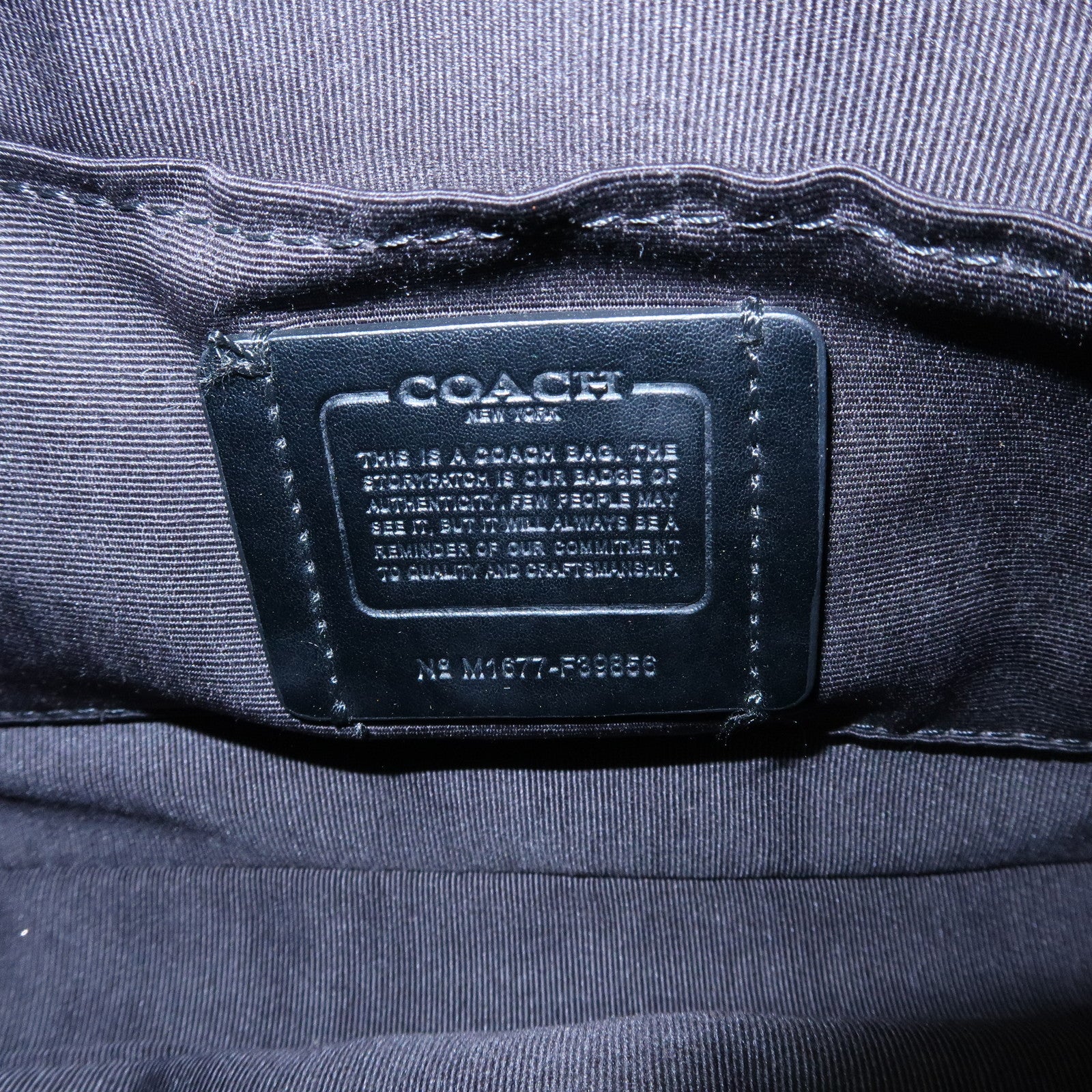 COACH Logo Leather Shoulder Crossbody Bag Black