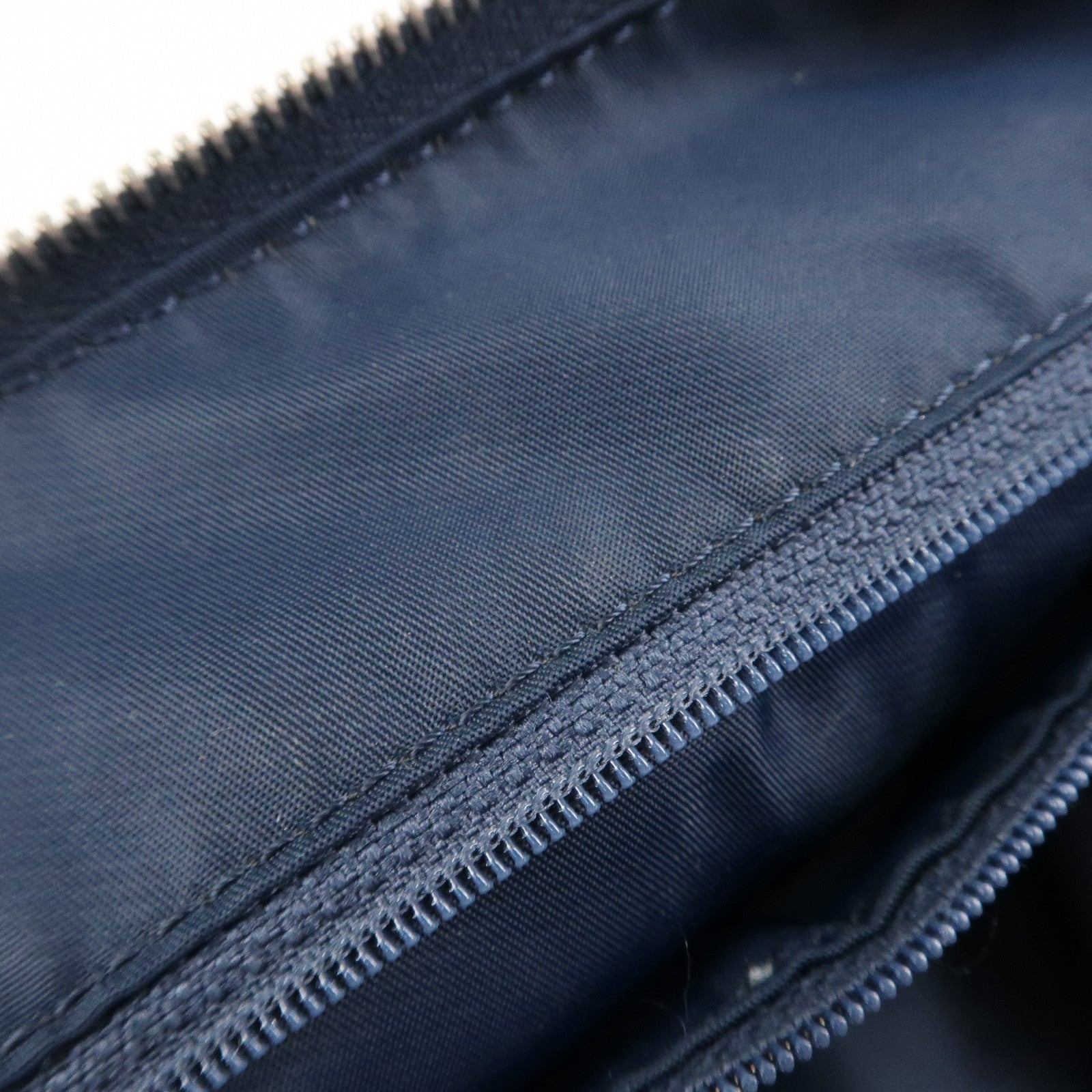 Christian Dior Trotter PVC Leather Shoulder Bag Hand Bag Navy White Used