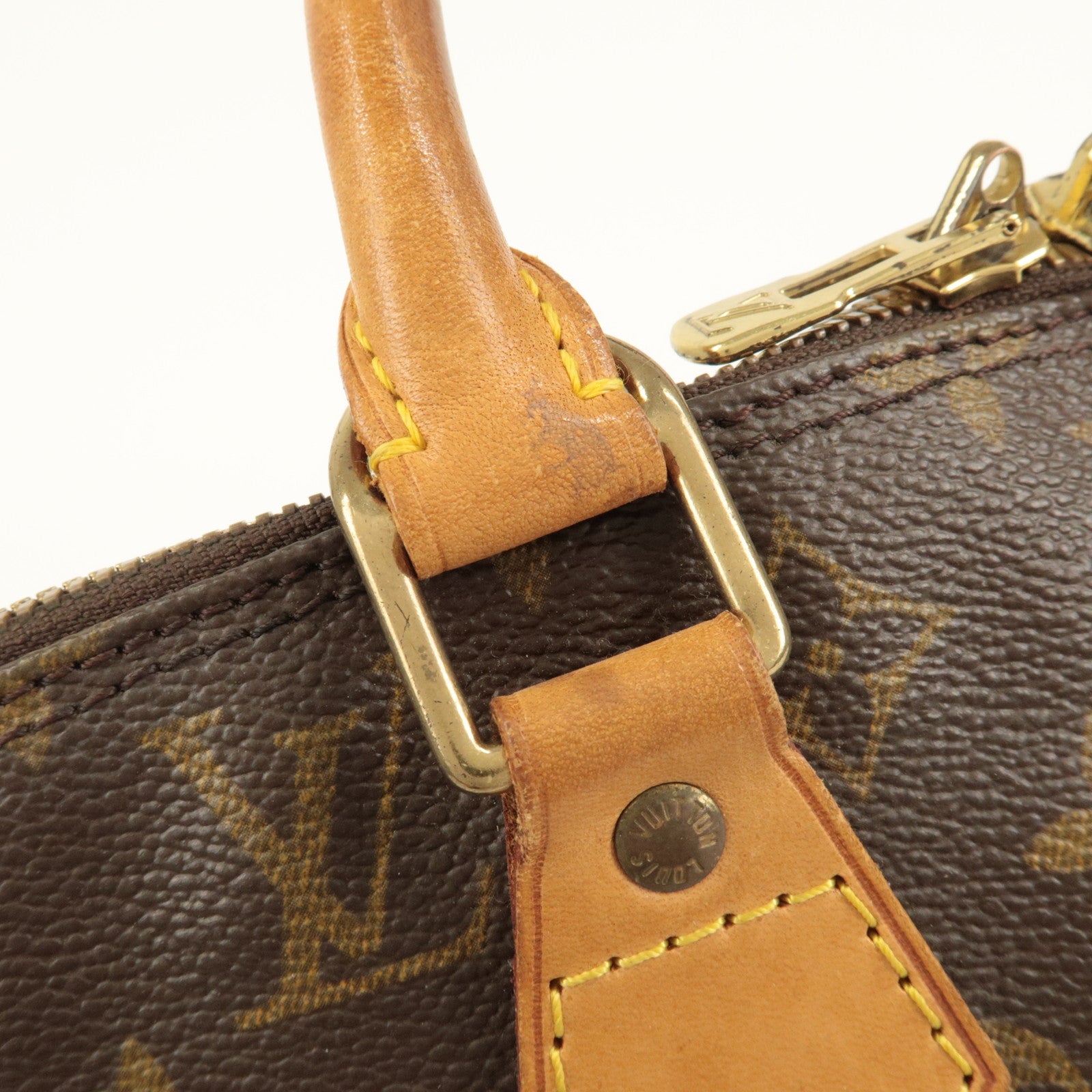 Louis Vuitton Monogram Alma Hand Bag Brown M51130 Used