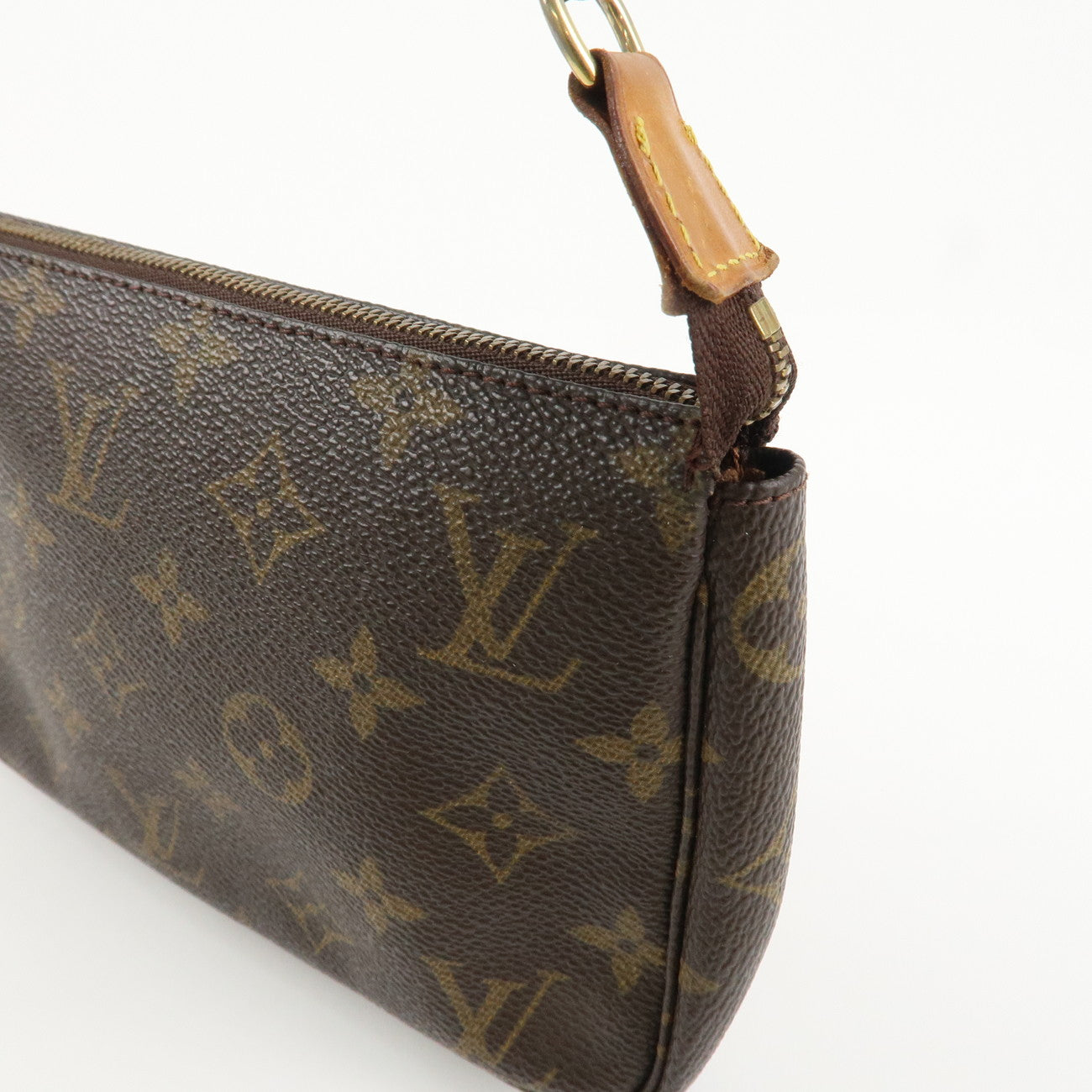 Louis Vuitton Monogram Pochette Accessoires Hand Bag Brown M51980 Used