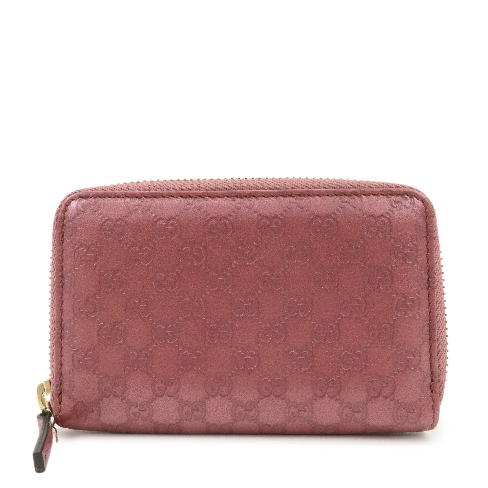 GUCCI Micro Guccissima Leather Round Zippy Coin Case 255452