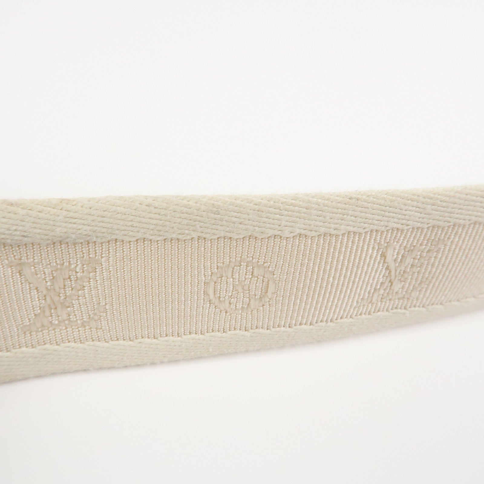 Louis Vuitton Ceinture Fortune Cotton Metal Belt Ivory M6973