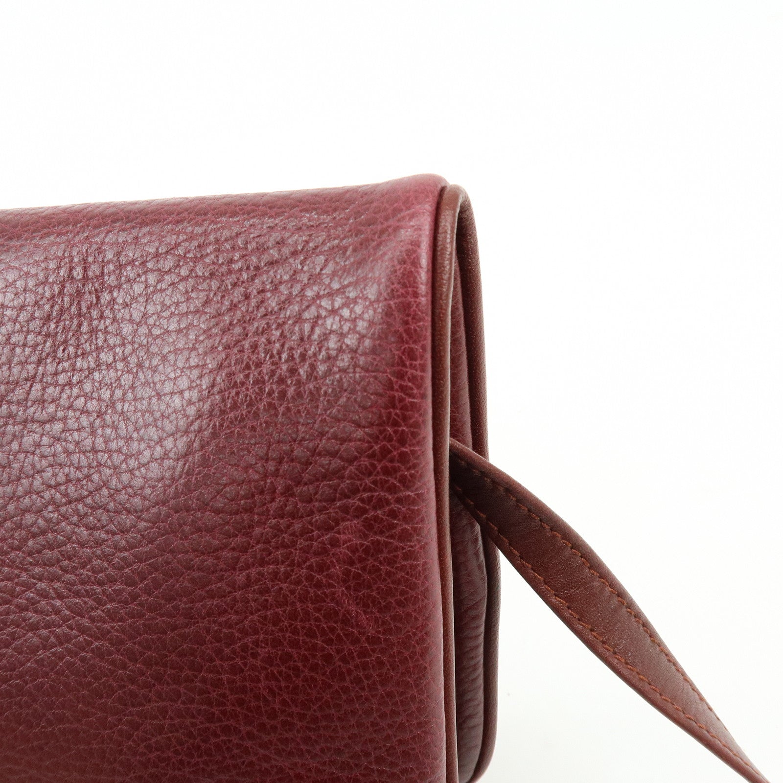 Cartier Must de Cartier Leather Shoulder Bag Crossbody Bag Bordeaux