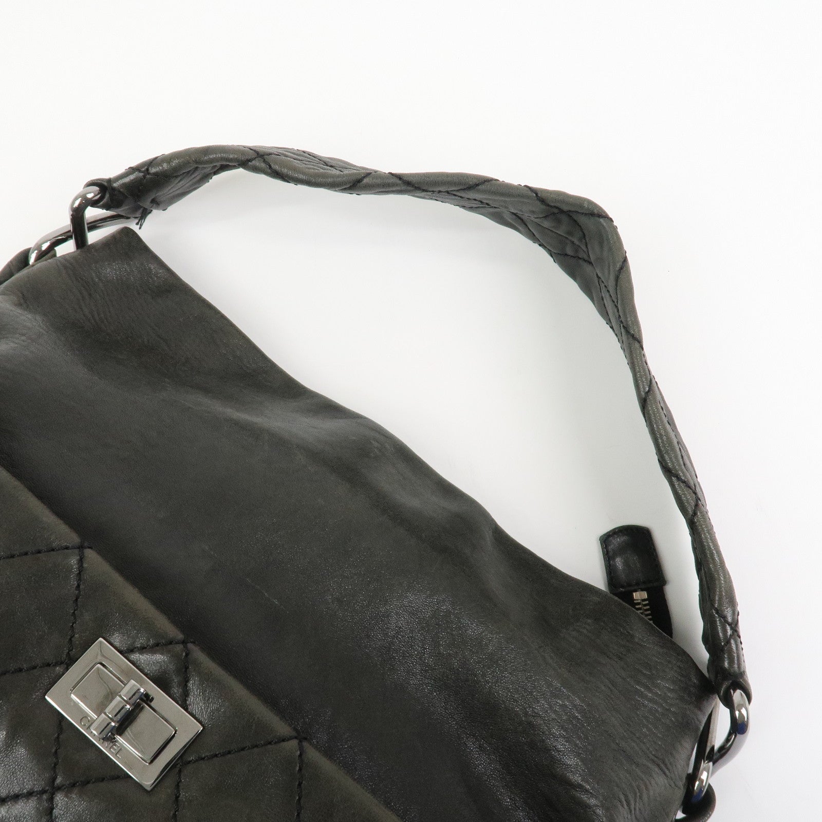 CHANEL Matelasse COCO Mark Leather Shoulder Bag Hand Bag Black