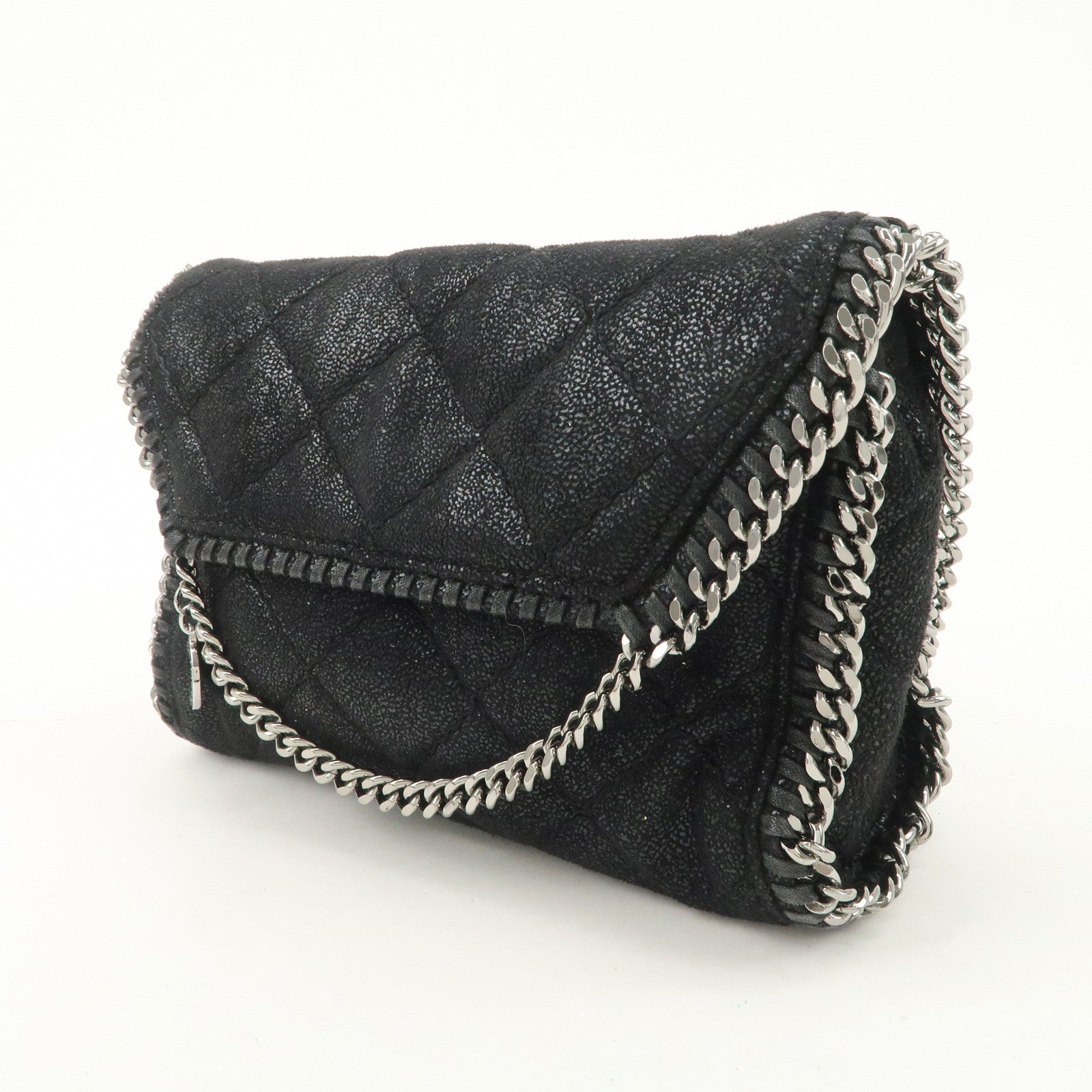 STELLA MCCARTNEY Falabella Quilting 2Way Hand Shoulder Bag Black