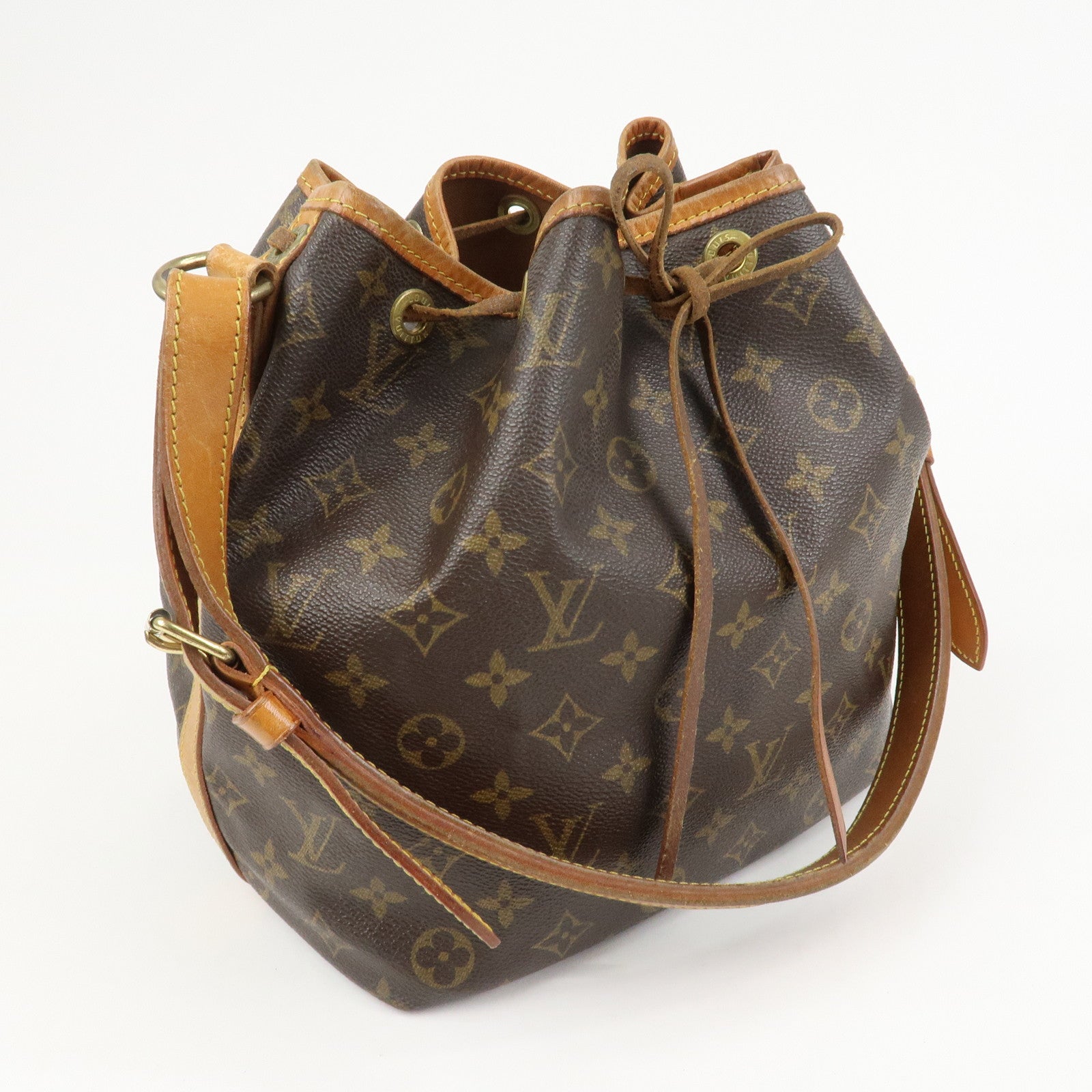 Louis Vuitton Monogram Petit Noe Shoulder Bag Brown M42226