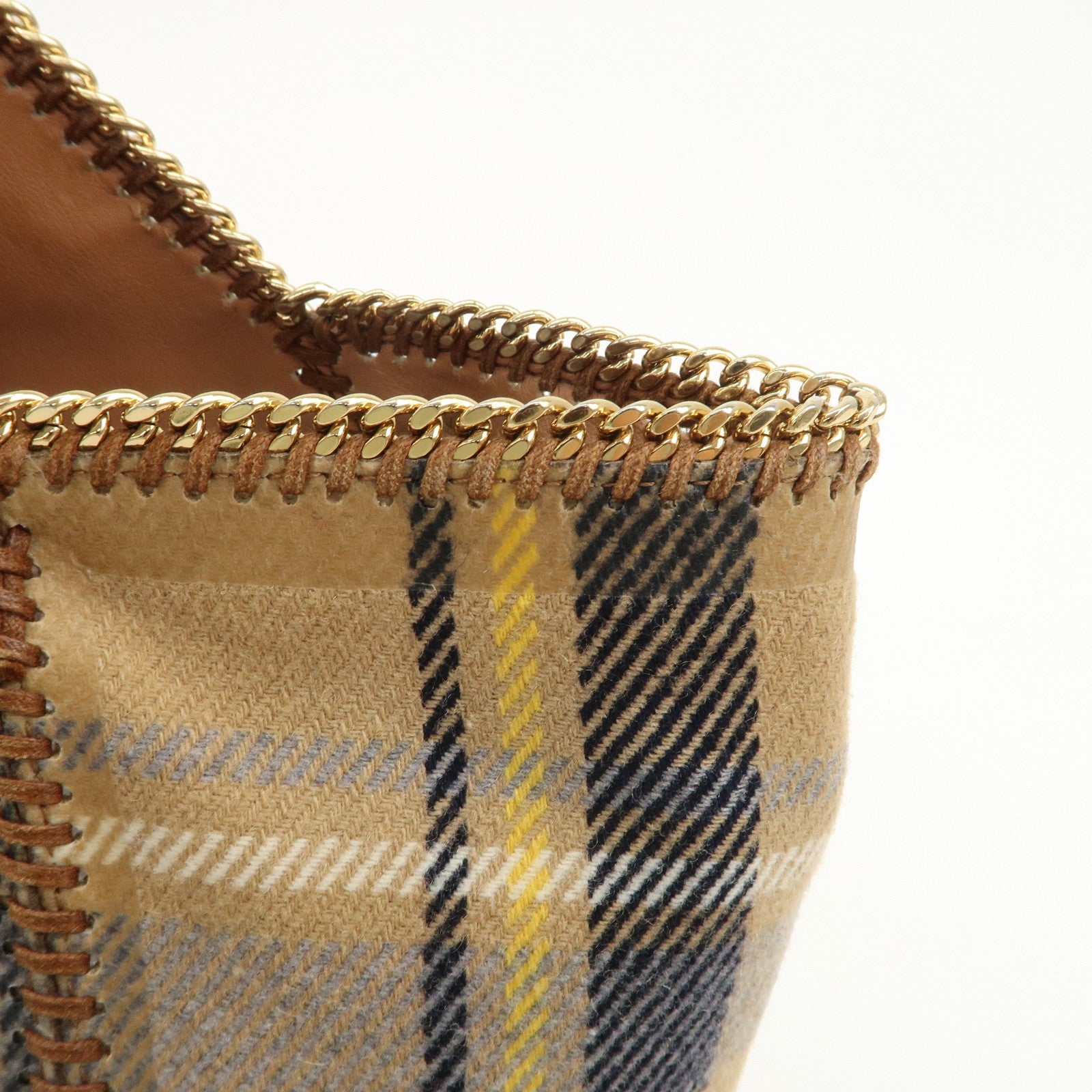 STELLA MCCARTNEY Falabella 2Way Hand Bag Shoulder Bag Plaid