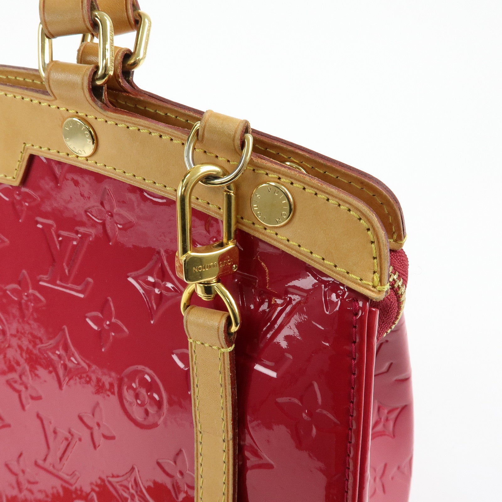 Louis Vuitton Vernis Brea MM 2Way Hand Bag Rose Indien M91798