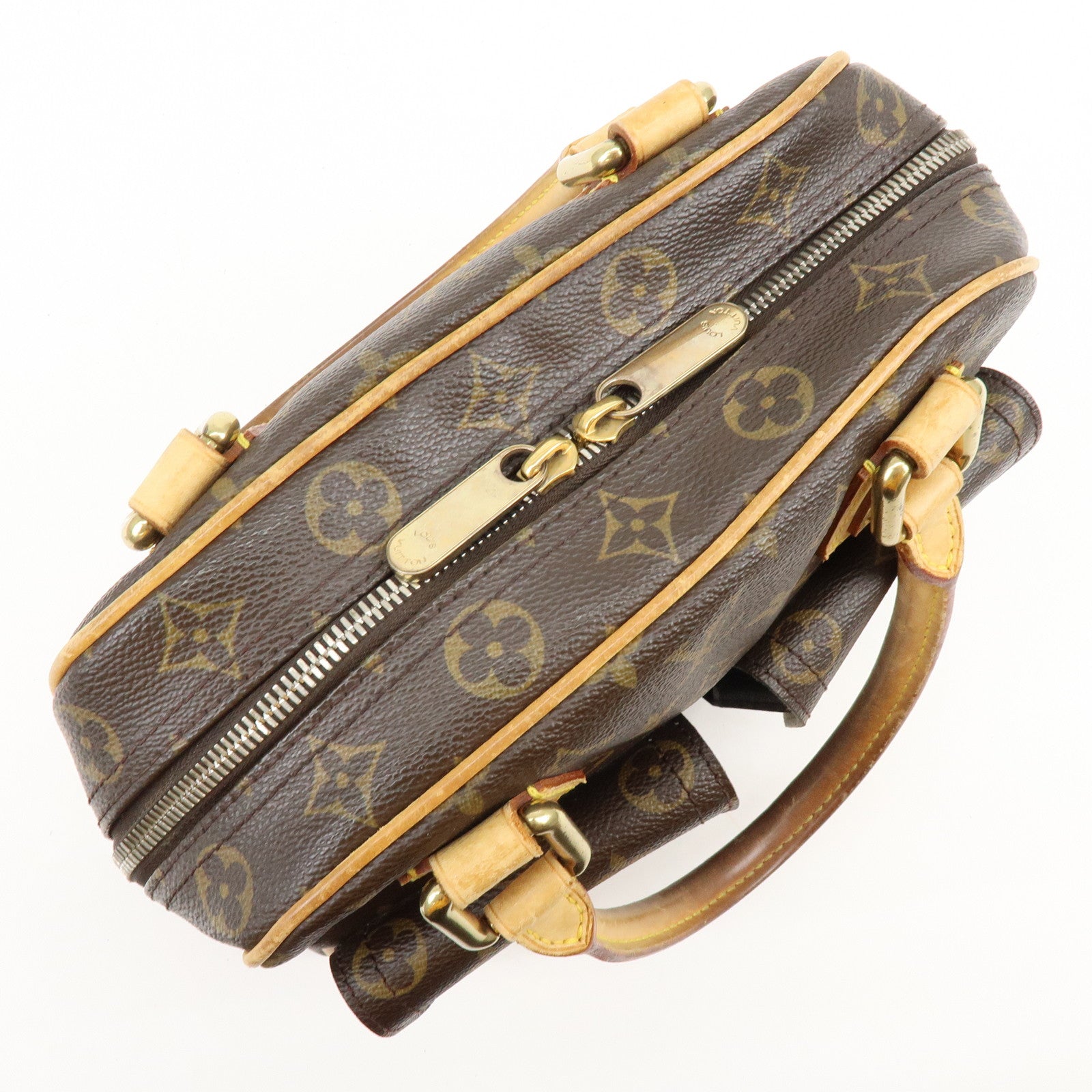 Louis Vuitton Monogram Manhattan PM Hand Bag Brown M40026
