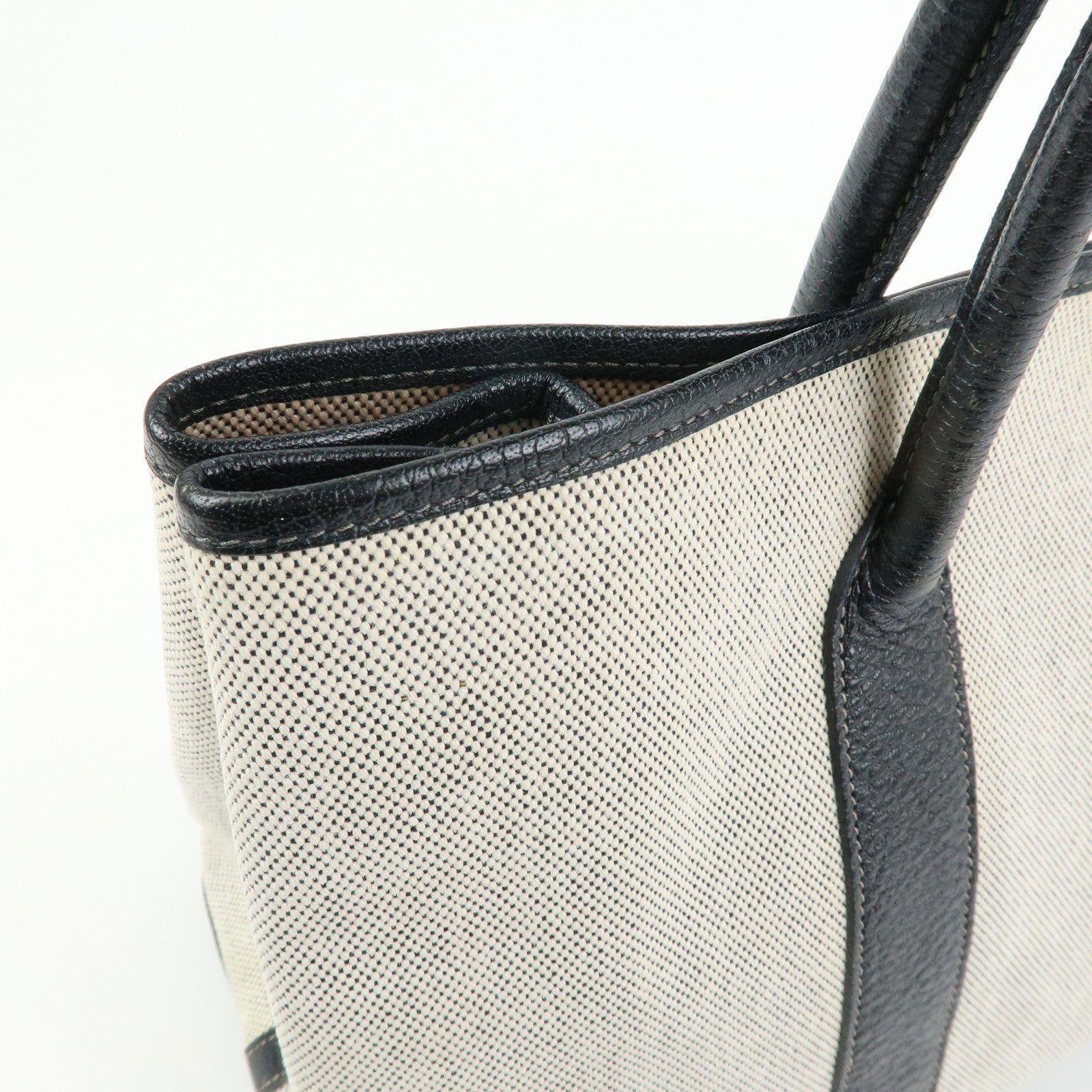 HERMES Toile Ash Negonda Garden Party PM □J Stamped Tote Bag Beige