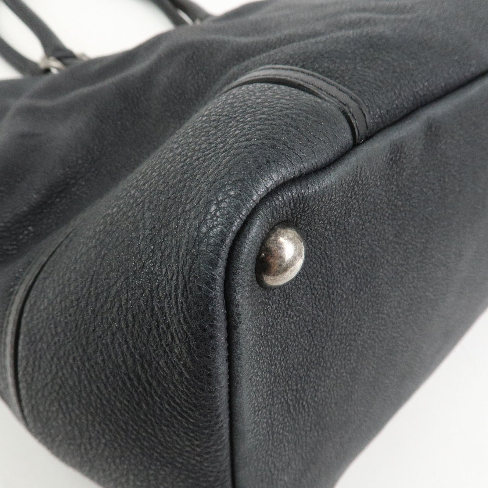 CHANEL COCO Mark Calf Leather Tote Bag Shoulder Bag Black A50288