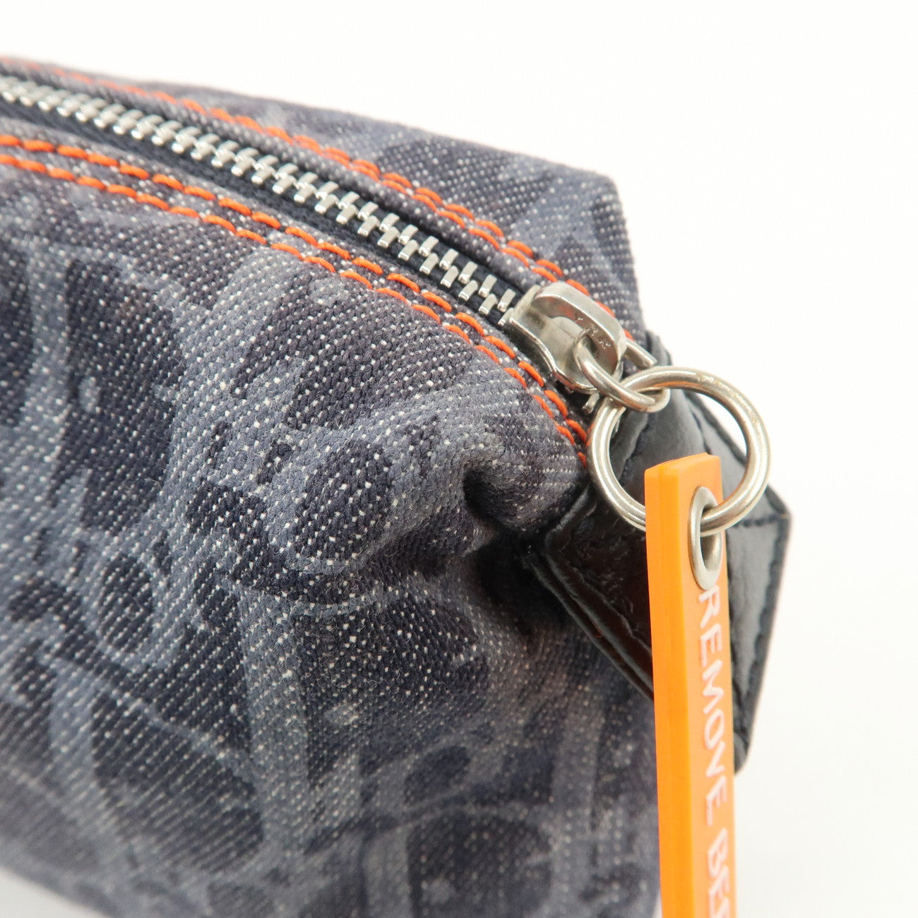 Christian Dior Trotter Flight Line Denim Pouch Cosmetic Pouch