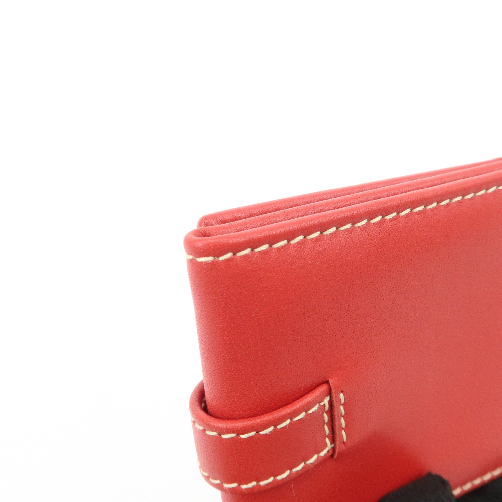LOEWE Leather Tri-Fold Square Photo Case Red