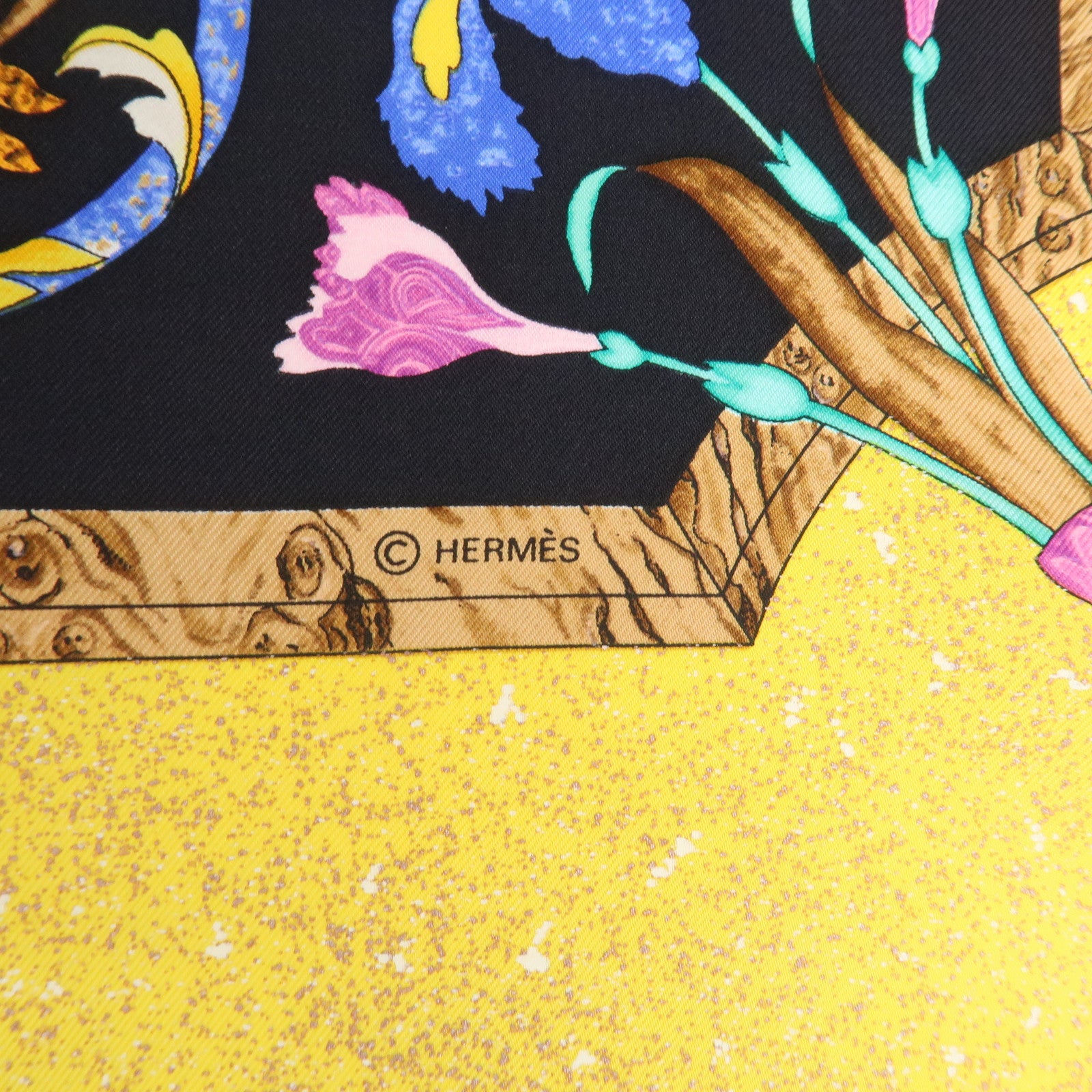 HERMES Carre 90 Silk 100% Scarf PIERRES D' ORIENT ET D' OCCIDENT Used