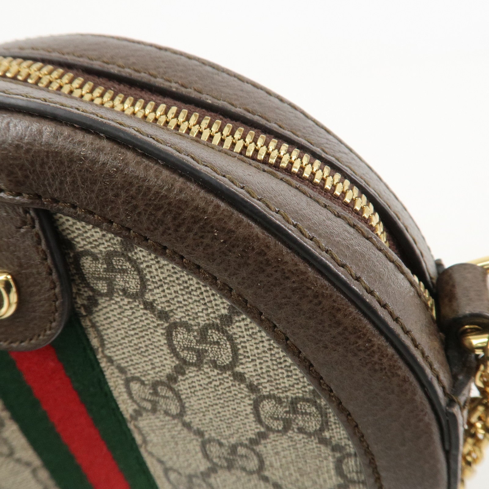 GUCCI Ophidia GG Supreme PVC Leather Shoulder Bag Brown 550618