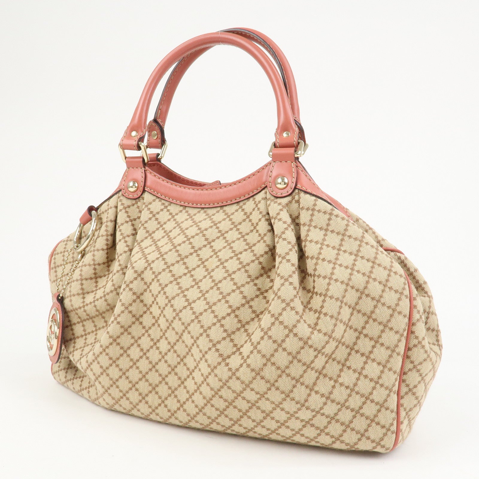 GUCCI Diamante Sukey Interlocking G Tote Bag Hand Bag 211944