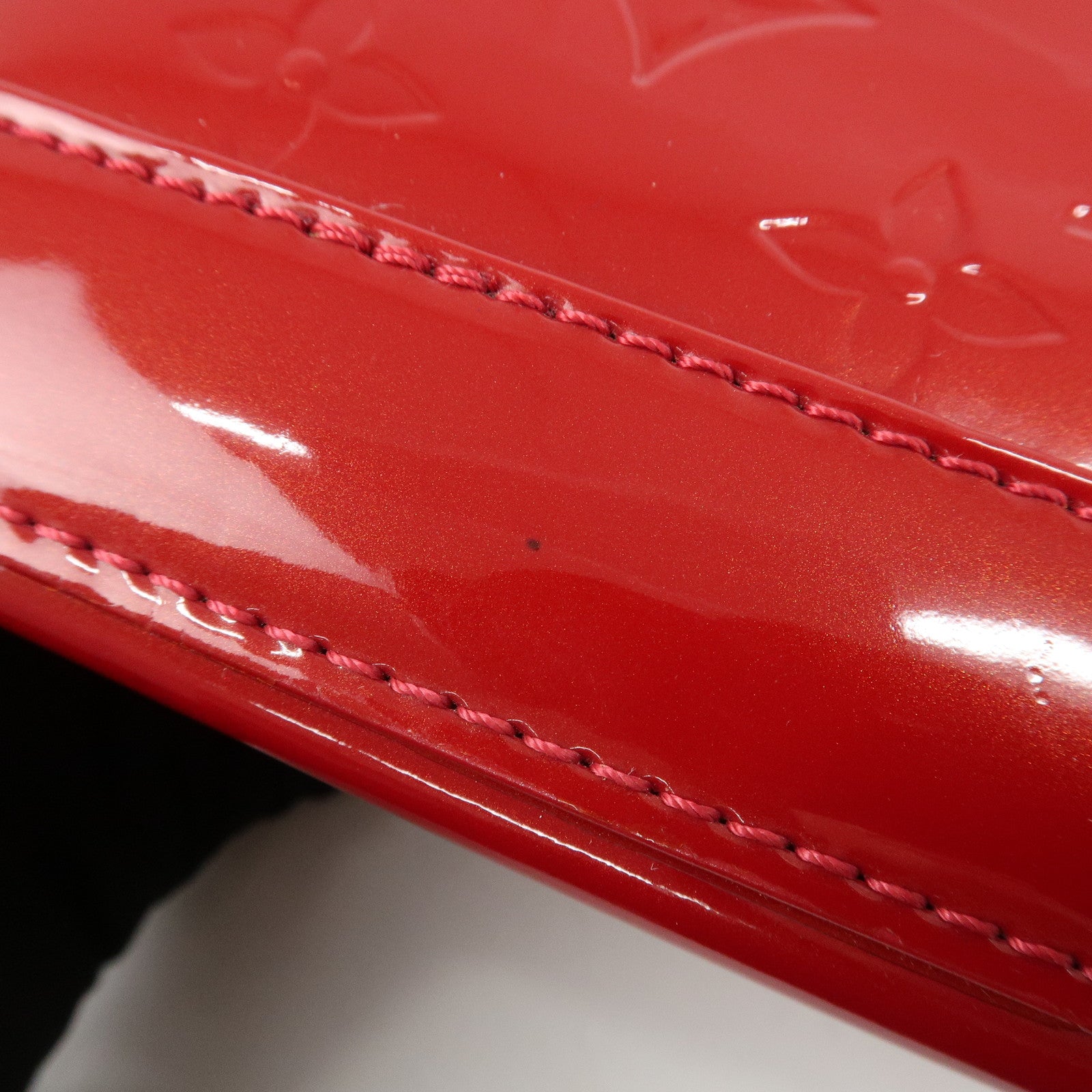 Louis Vuitton Monogram Vernis Alma BB 2Way Bag Red POMME D'AMOUR M91606 Used