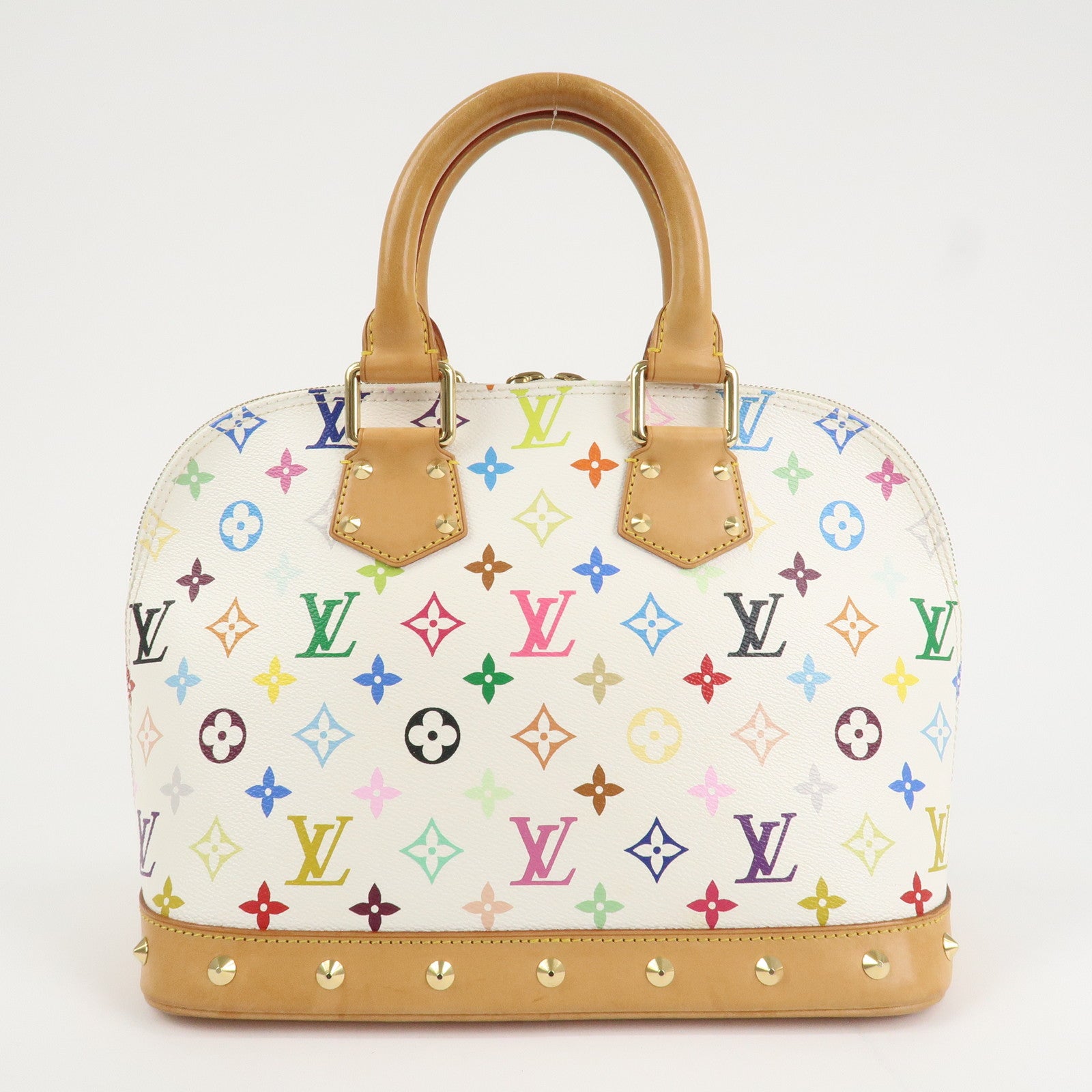 Louis Vuitton Monogram Alma PM Hand Bag Blanc Multicolor M92647 Used