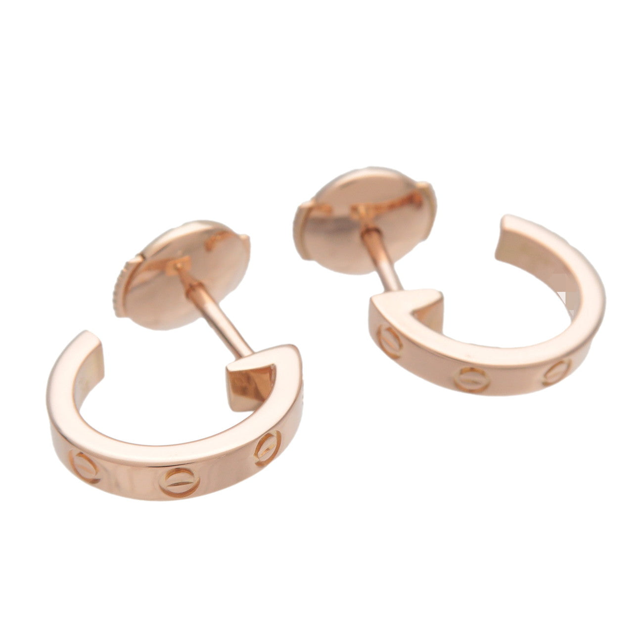 Cartier LOVE Hoop Earrings K18 750PG Rose Gold