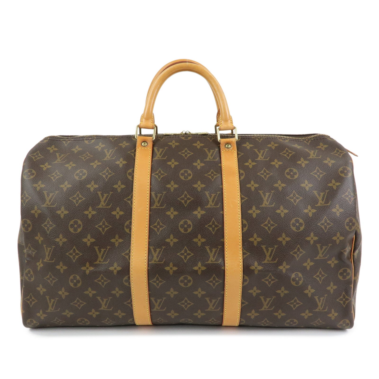 Louis Vuitton Monogram Keep All 50 Boston Bag Brown M41426